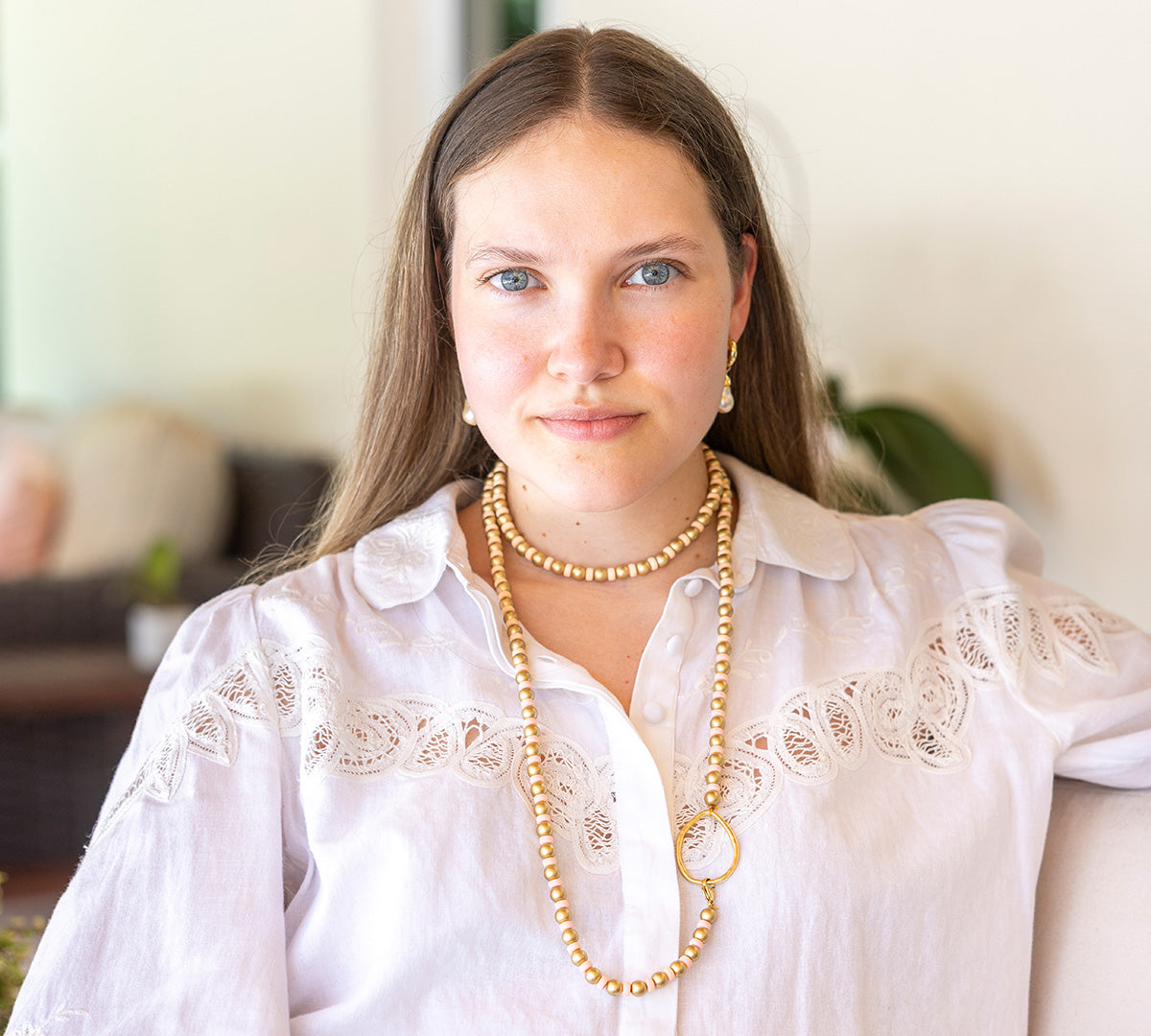 Gatsby Nude Long Necklace