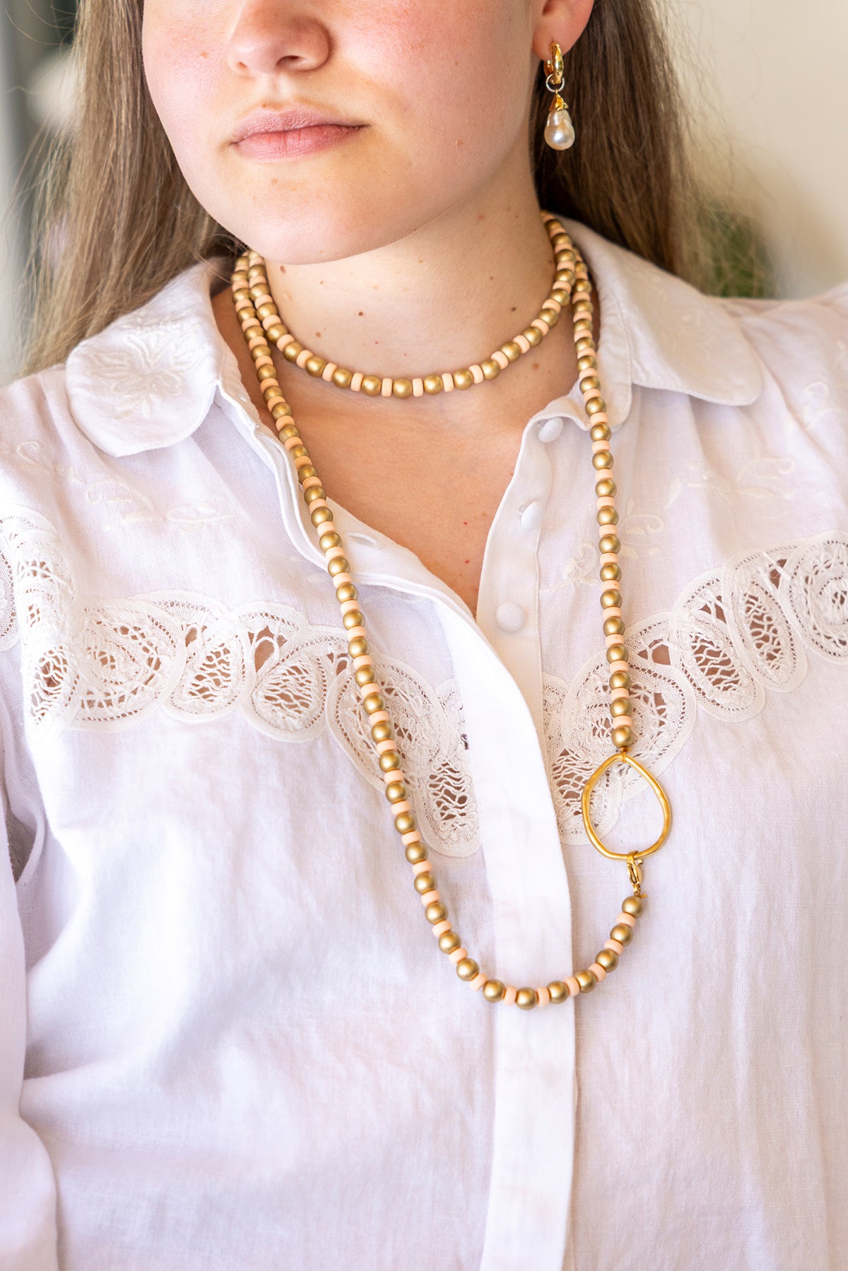 Gatsby Nude Long Necklace