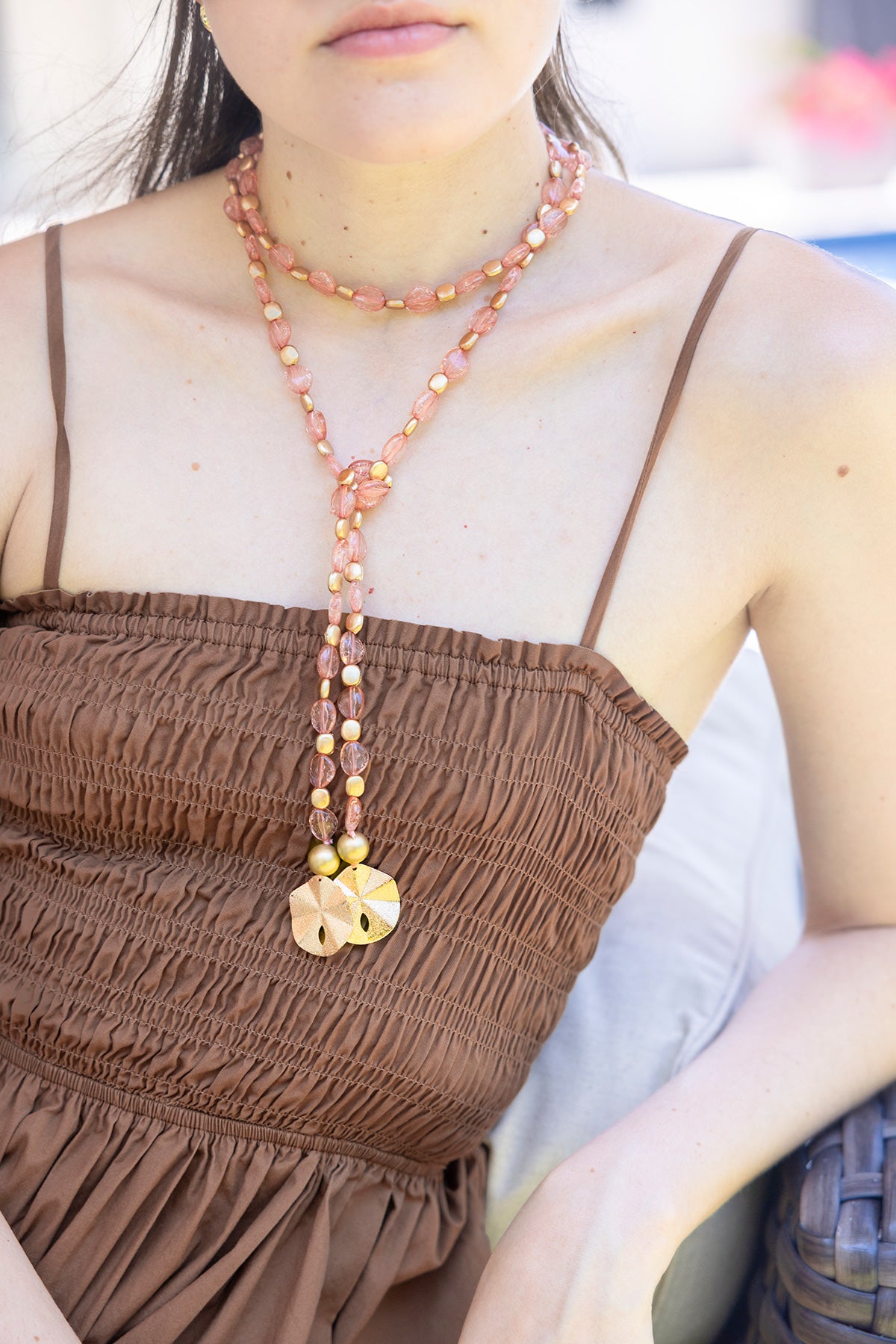 Aurora Pink Long Necklace