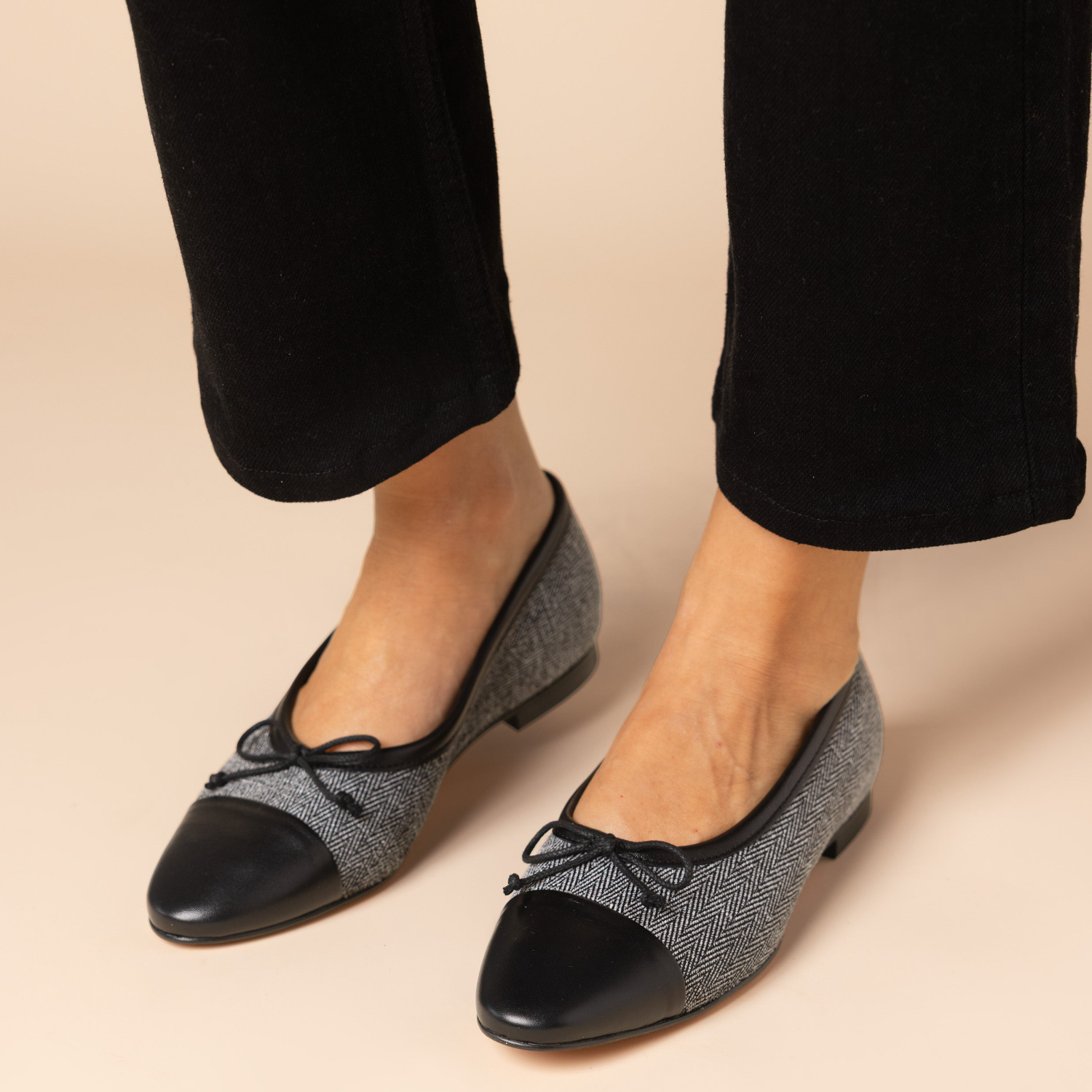 Amelie Cap-Toe Ballet Flat - Tweed