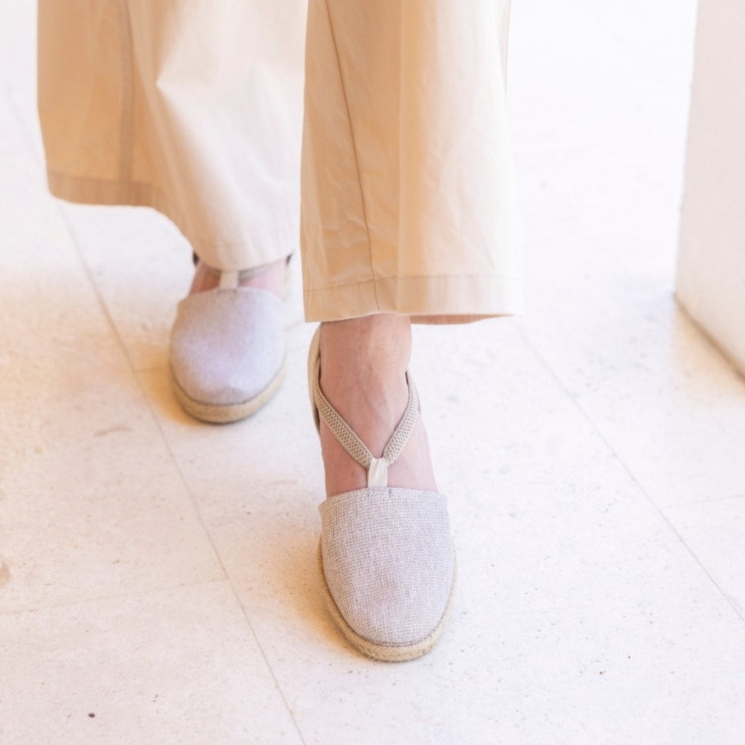 Barbate Low Espadrille - Silver