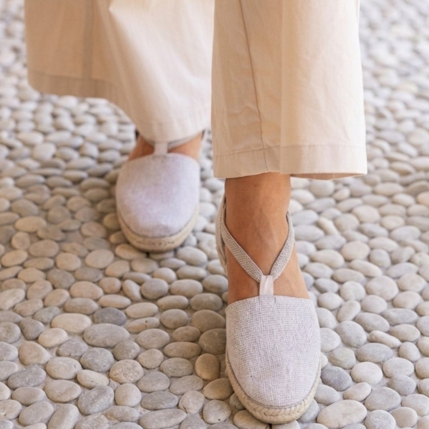 Barbate Low Espadrille - Silver