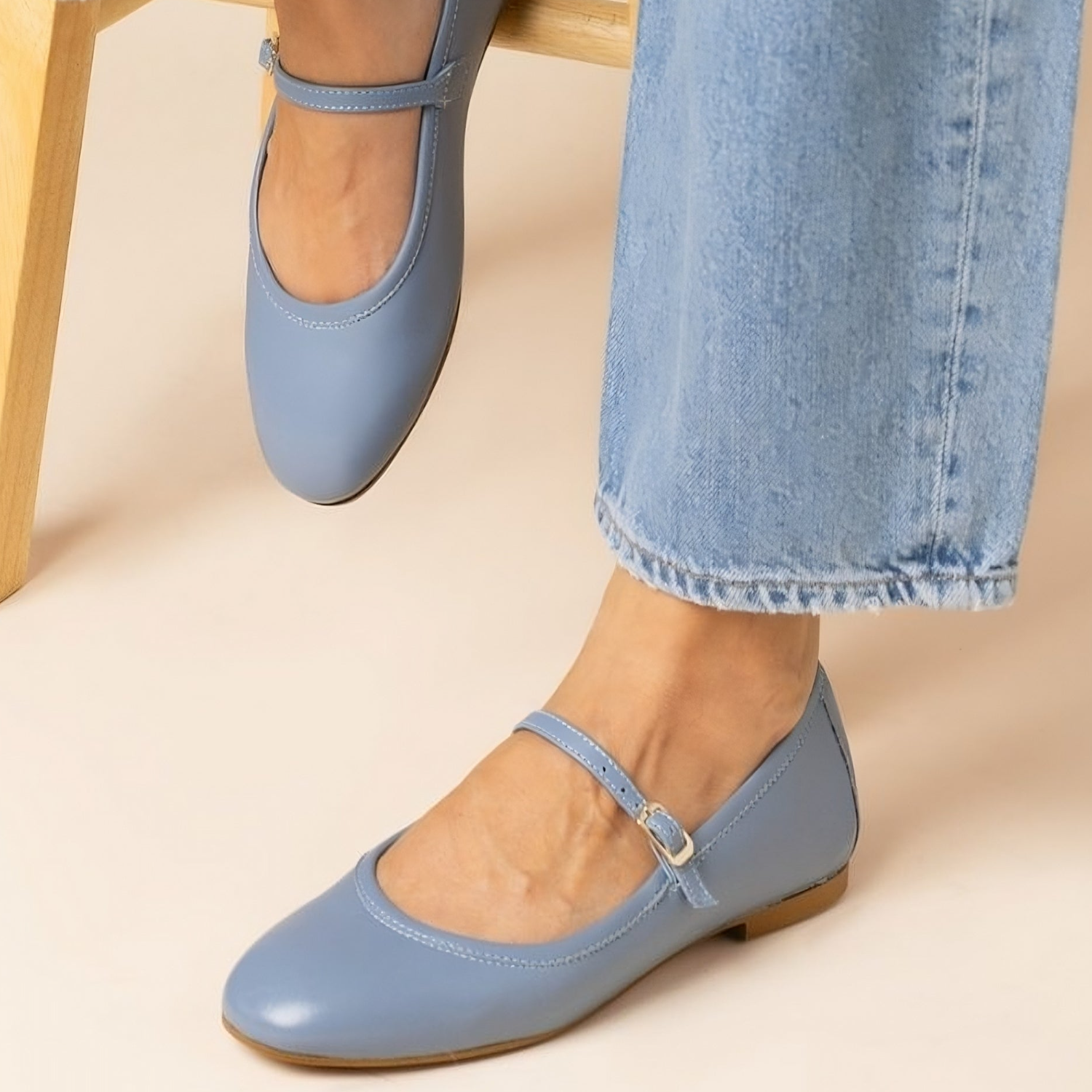 Boheme Mary Jane Flat - Twilight Blue