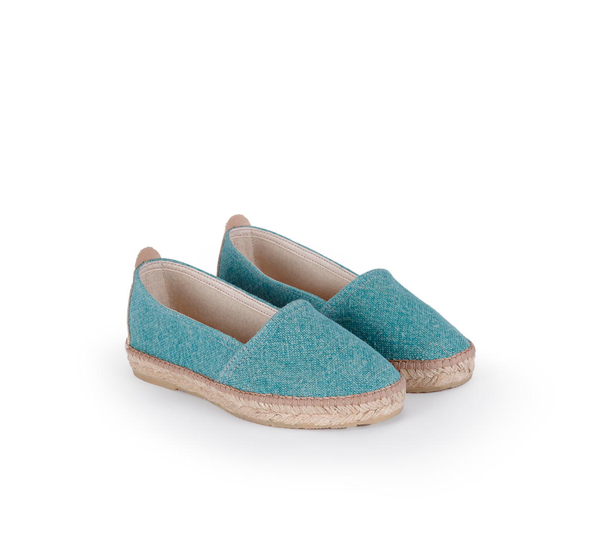 Marbella Aqua Linen Textile Espadrille