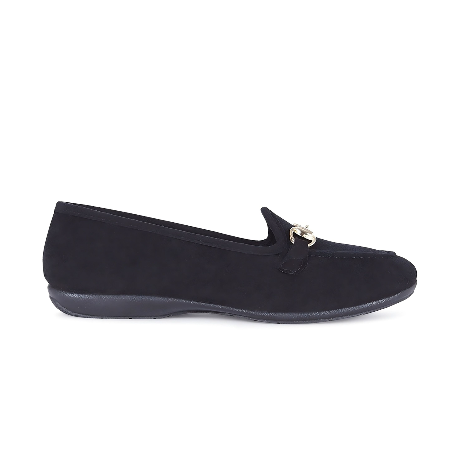 Royal Buckle Slipper - Black