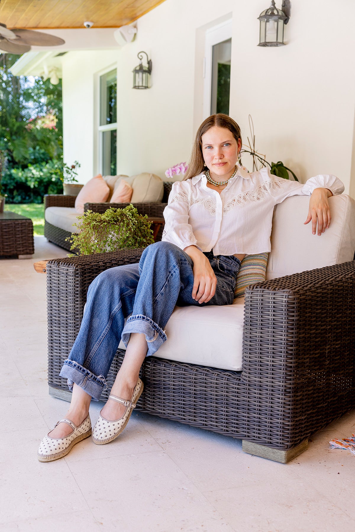 Espadrille Mary Jane Taupe Polka Dots