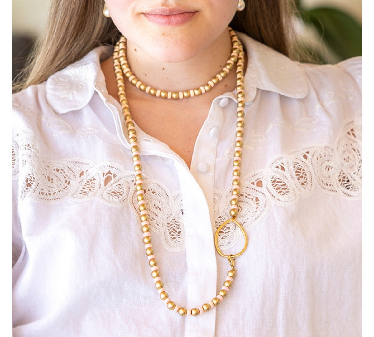 Gatsby Nude Long Necklace