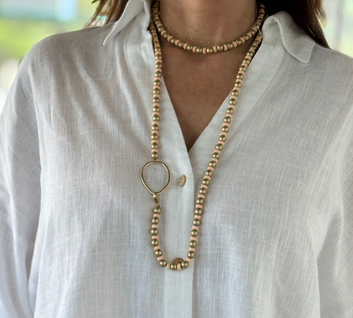 Gatsby Nude Long Necklace