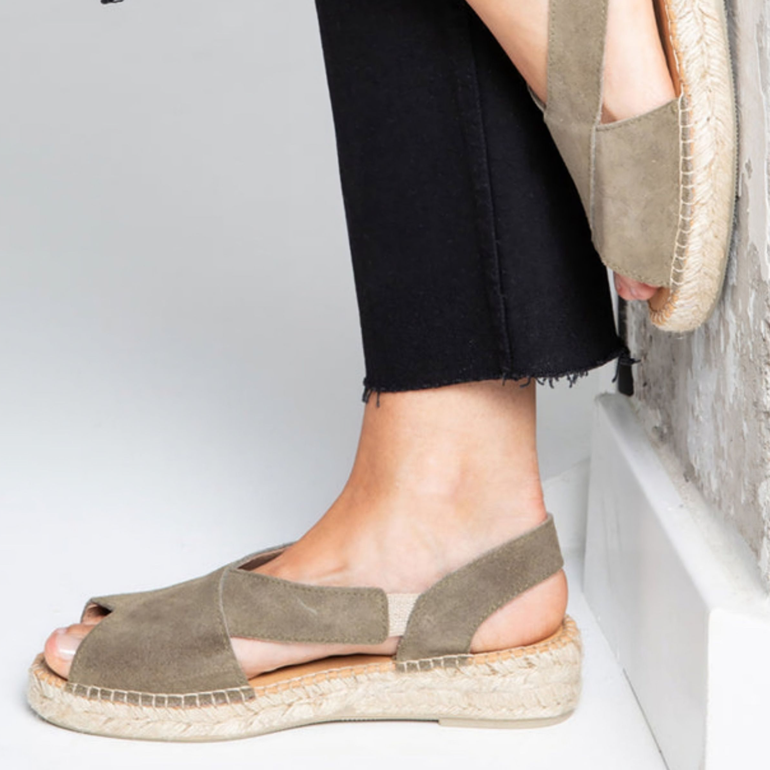 Hamptons Espadrille - Military Green