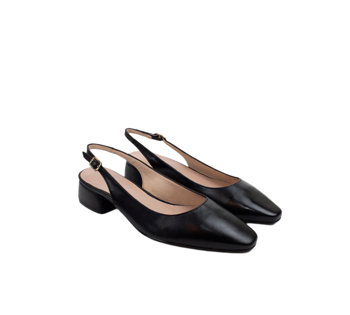 Berta All Black Sling Back