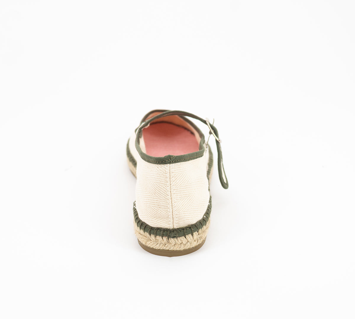 Espadrille Mary Jane Herringbone Ivory