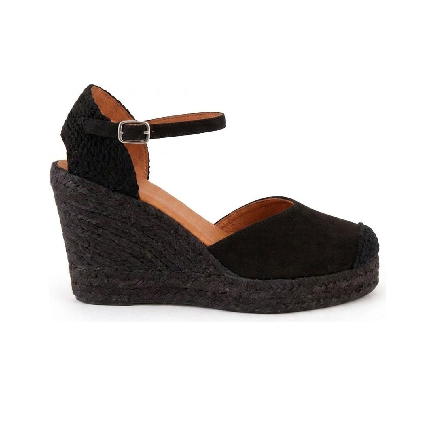 Jimena High Strap Wedges - All Black