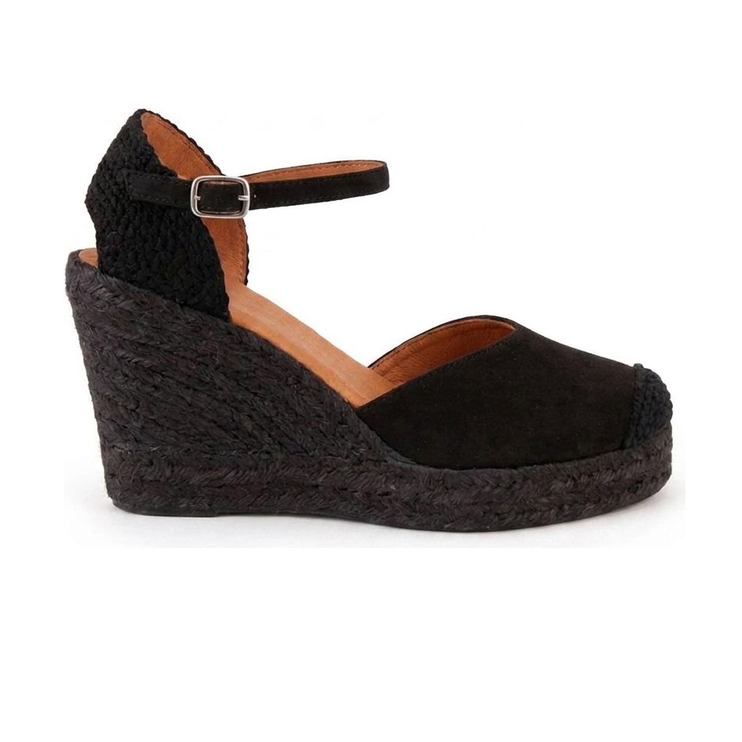 Jimena High Strap Wedges - All Black
