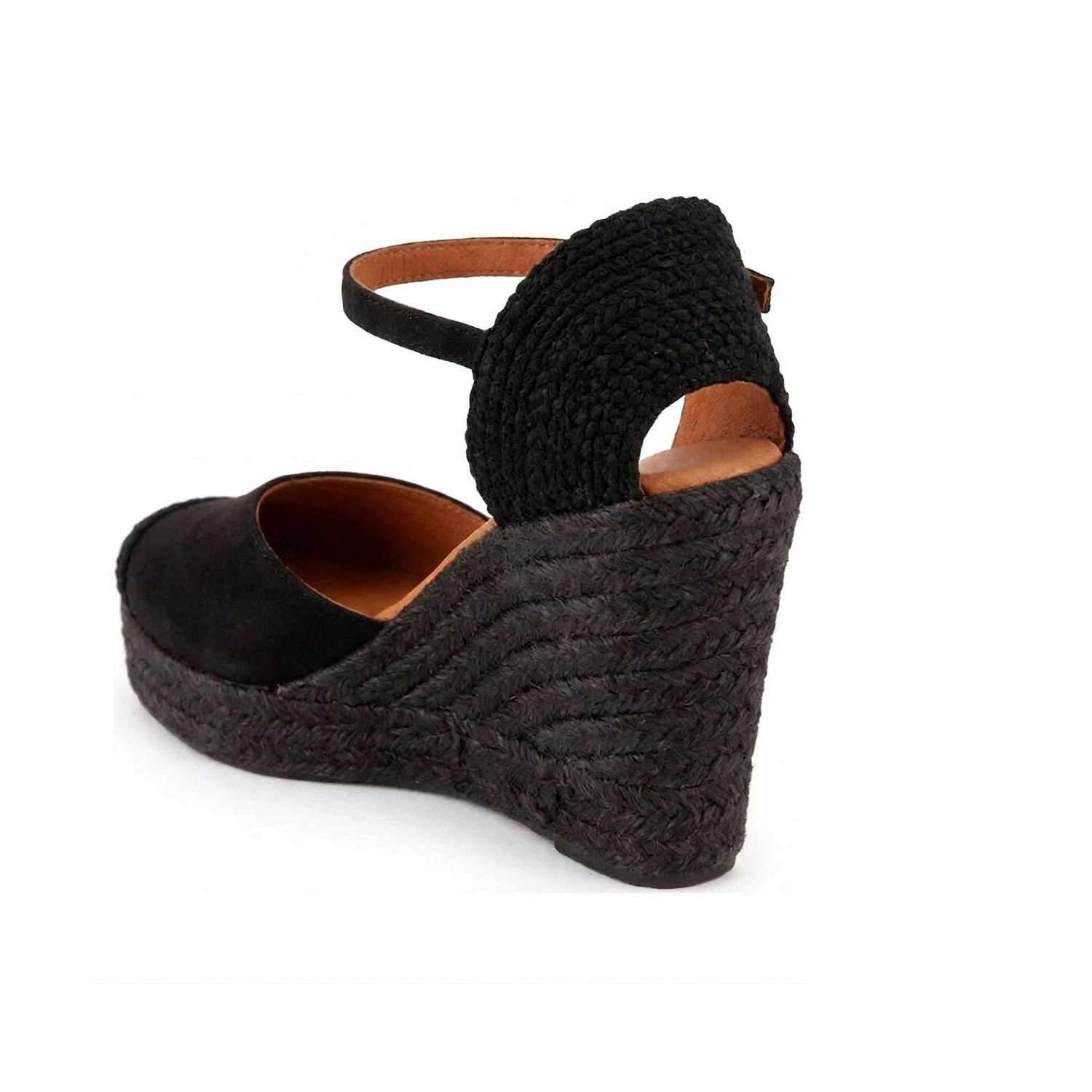 Jimena High Strap Wedges - All Black