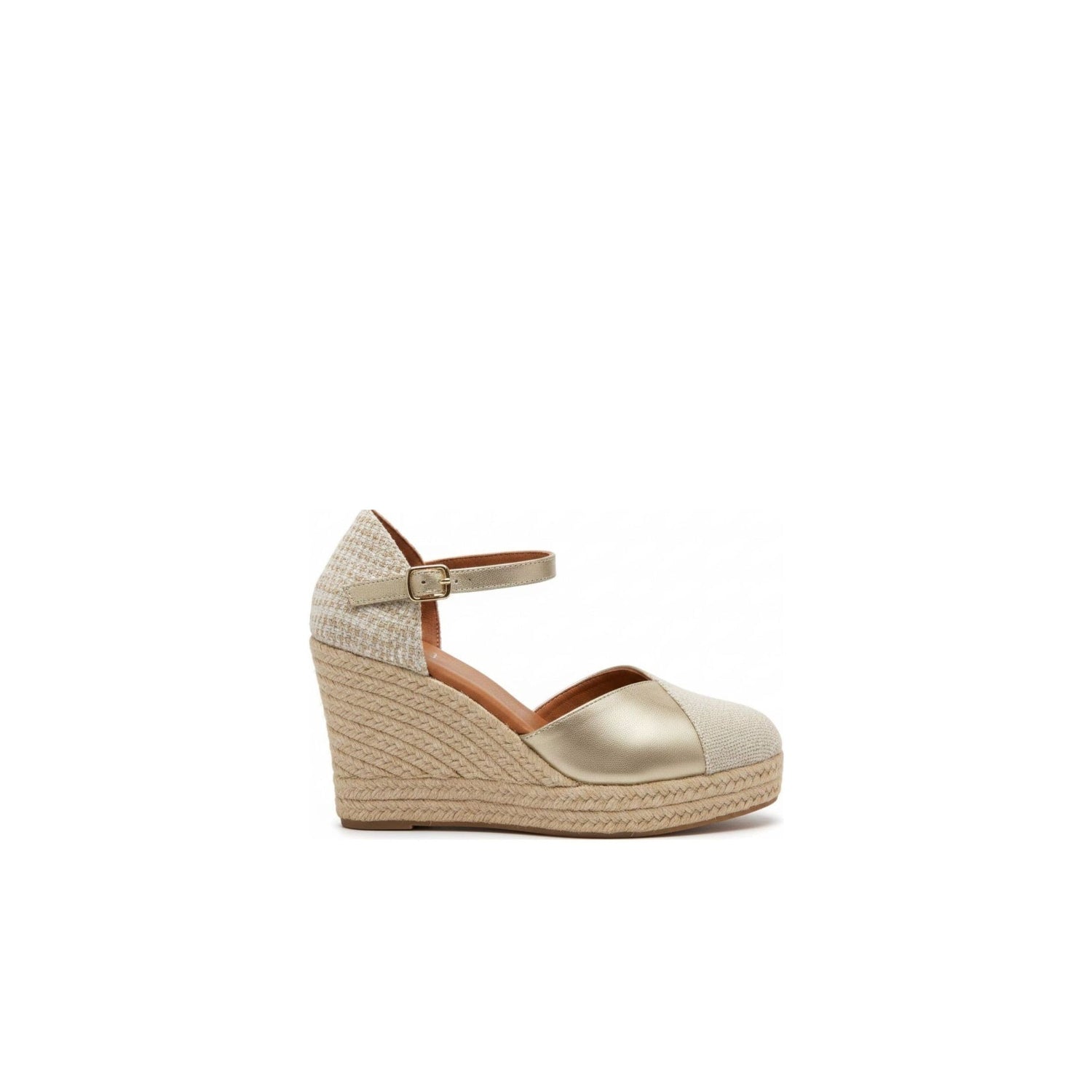 Jimena High Strap Gold-Linen