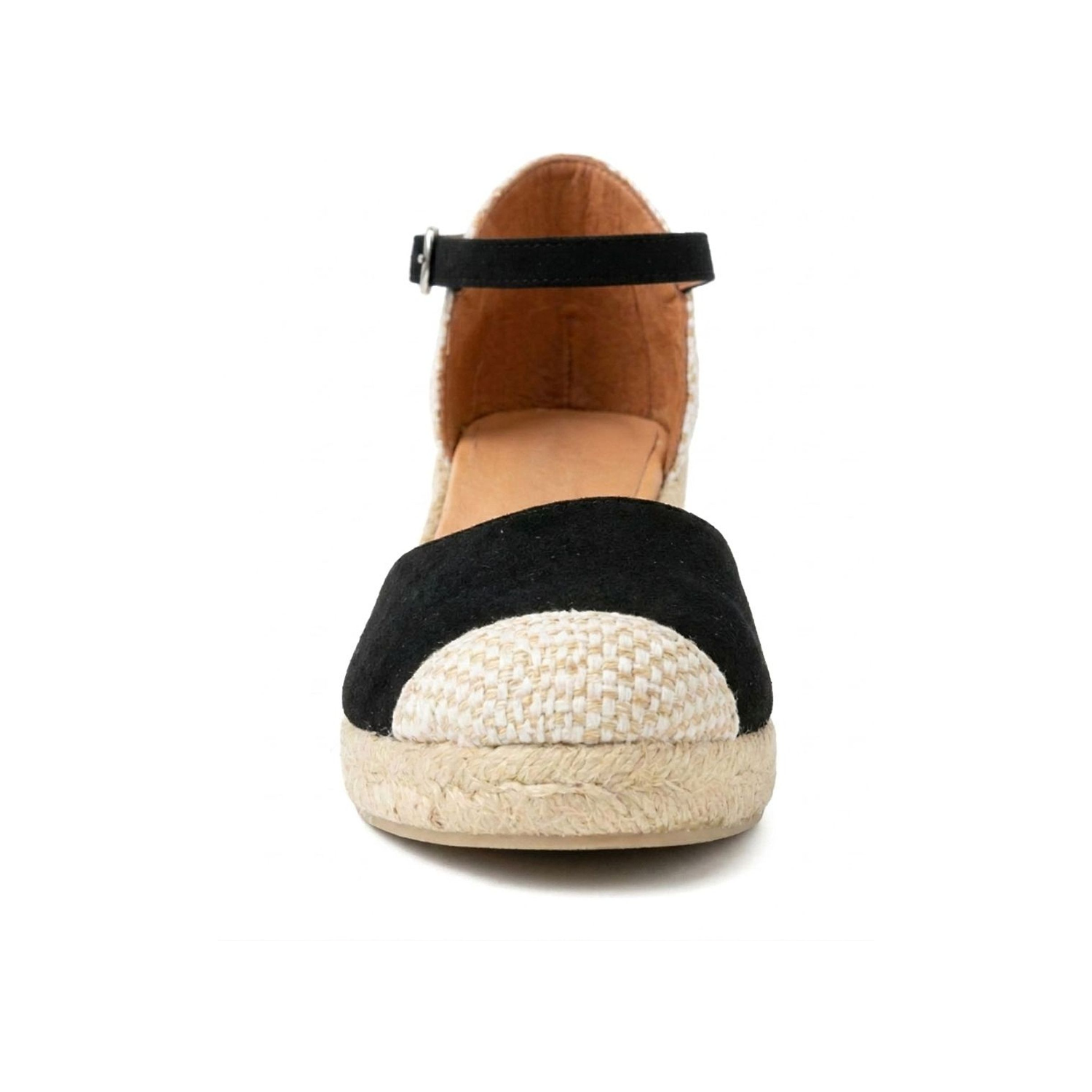 Jimena Medium Strap Wedges - Black