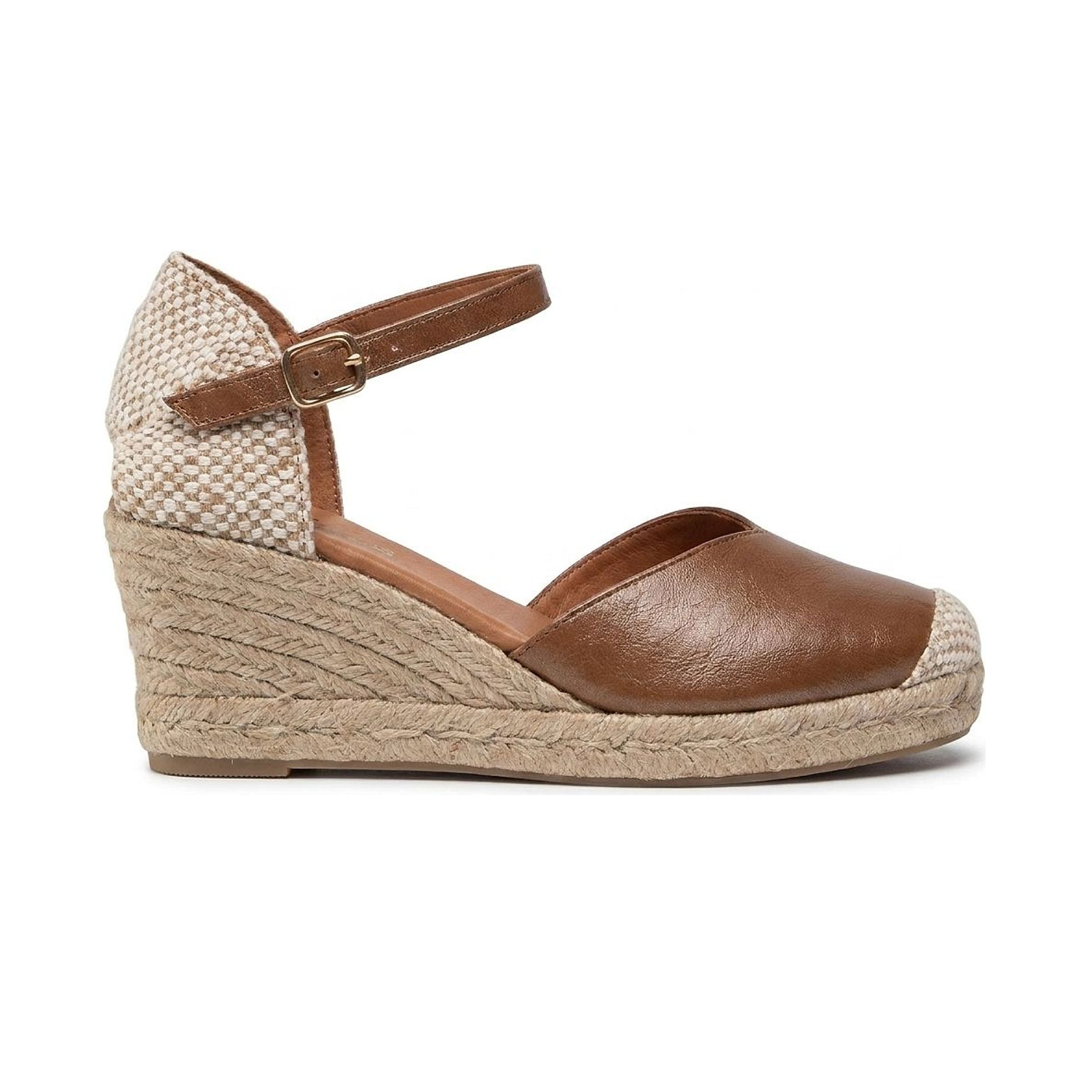 Jimena Mid Strap Wedges - Bronze