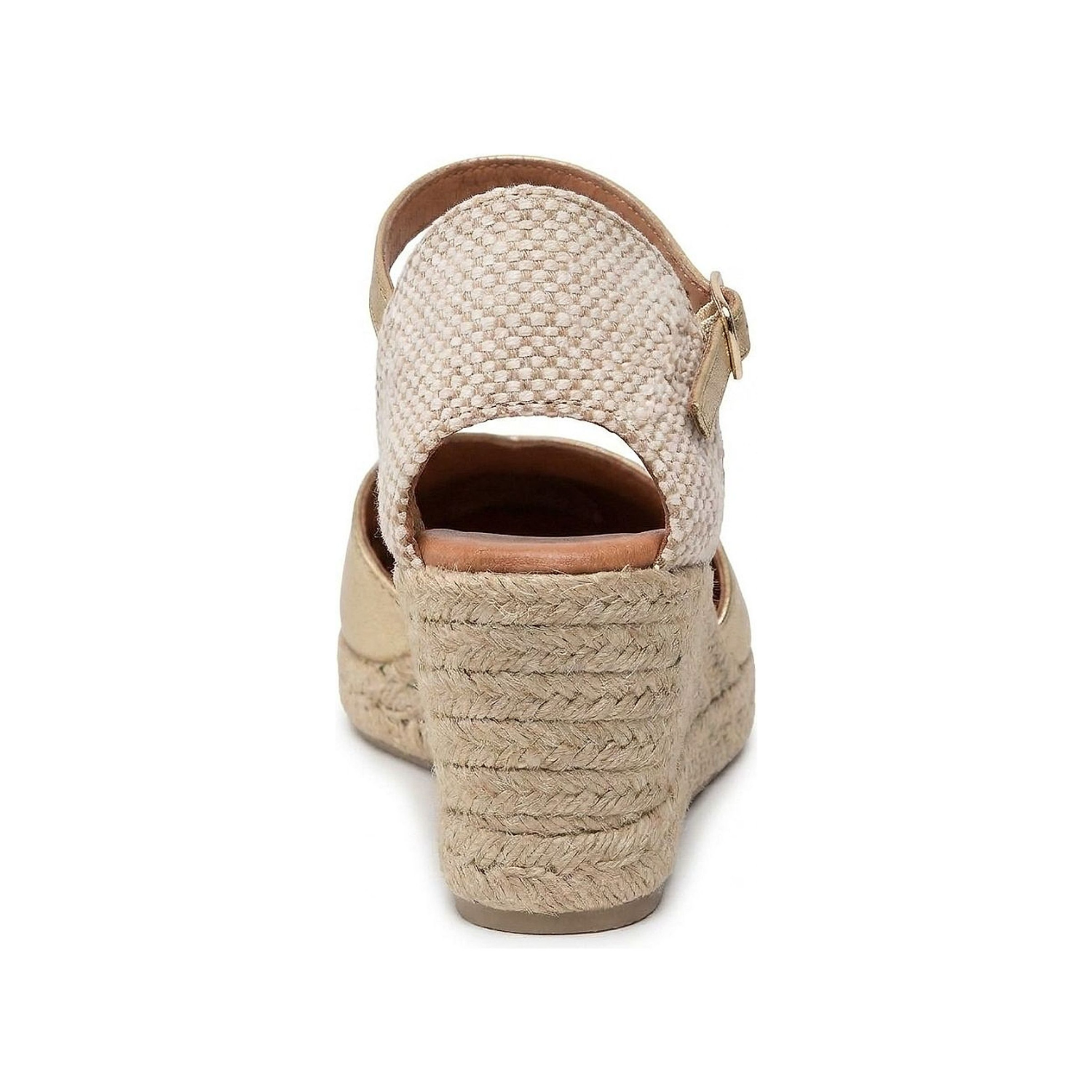 Jimena Mid Strap Wedges - Champagne
