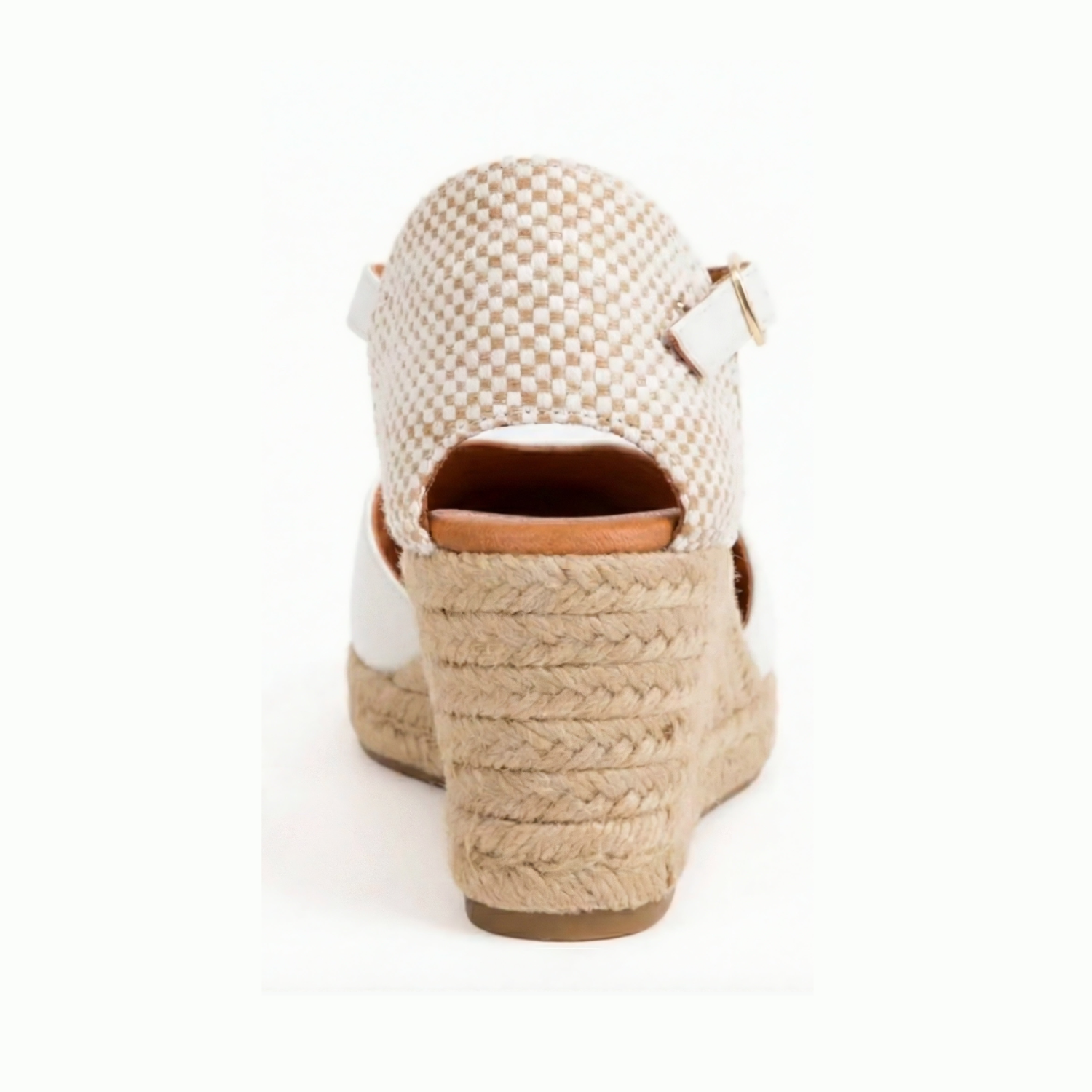 Jimena Medium Strap Wedges - White