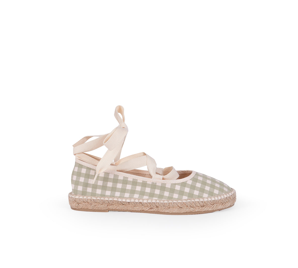 Santorini Espdarille Green and White