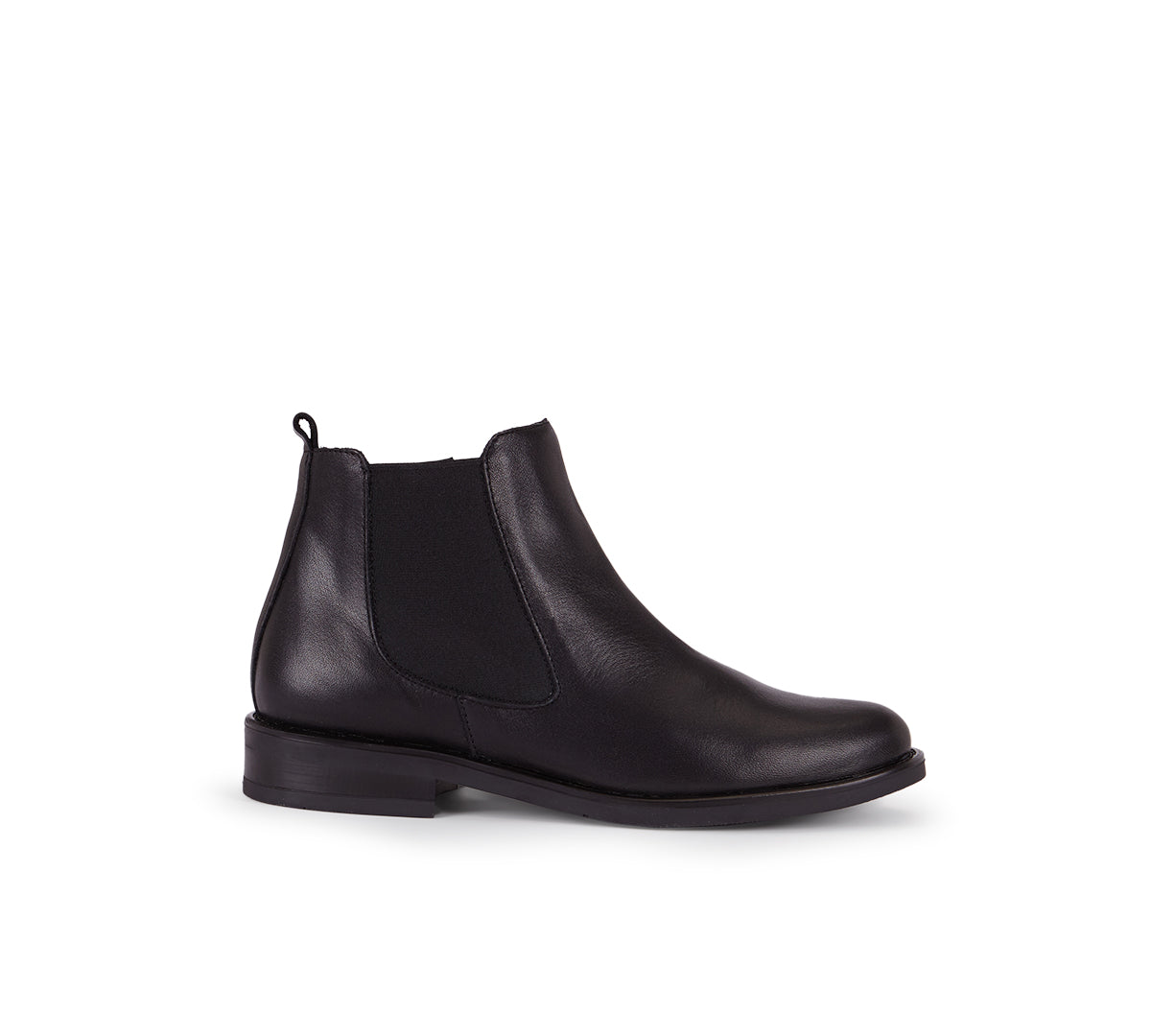 Sierra Black Leather Bootie