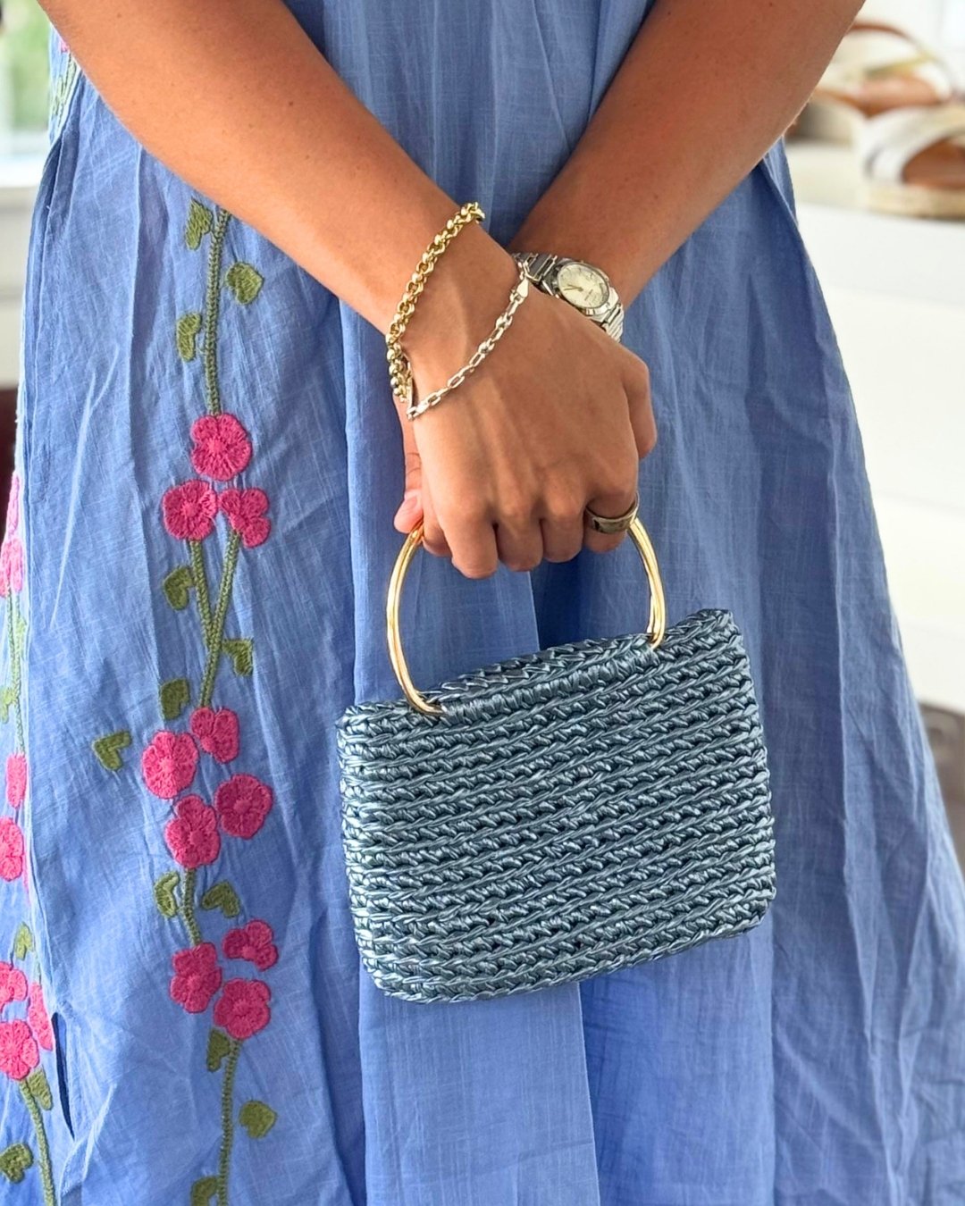 Macarena Aqua Blue Clutch
