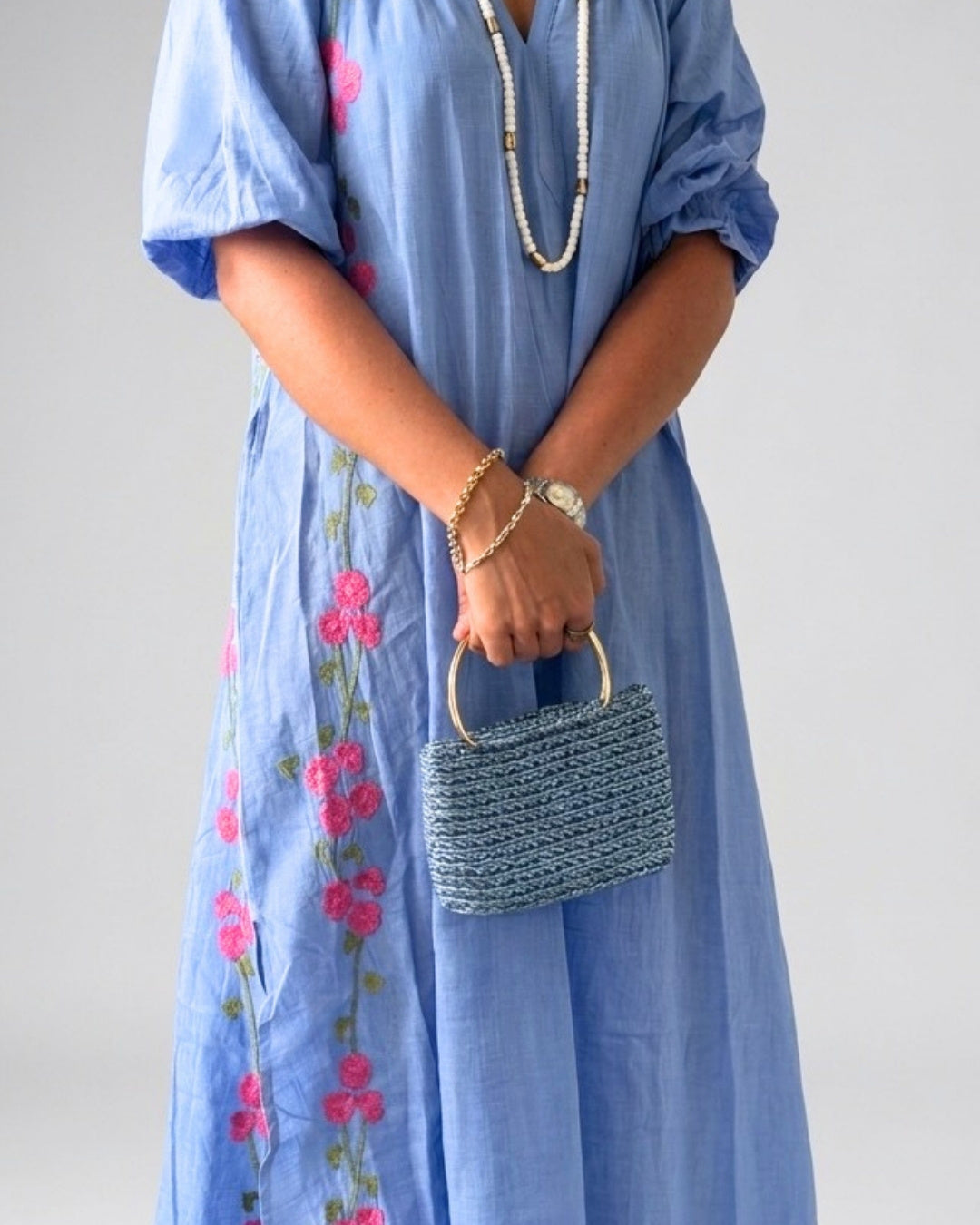 Macarena Aqua Blue Clutch