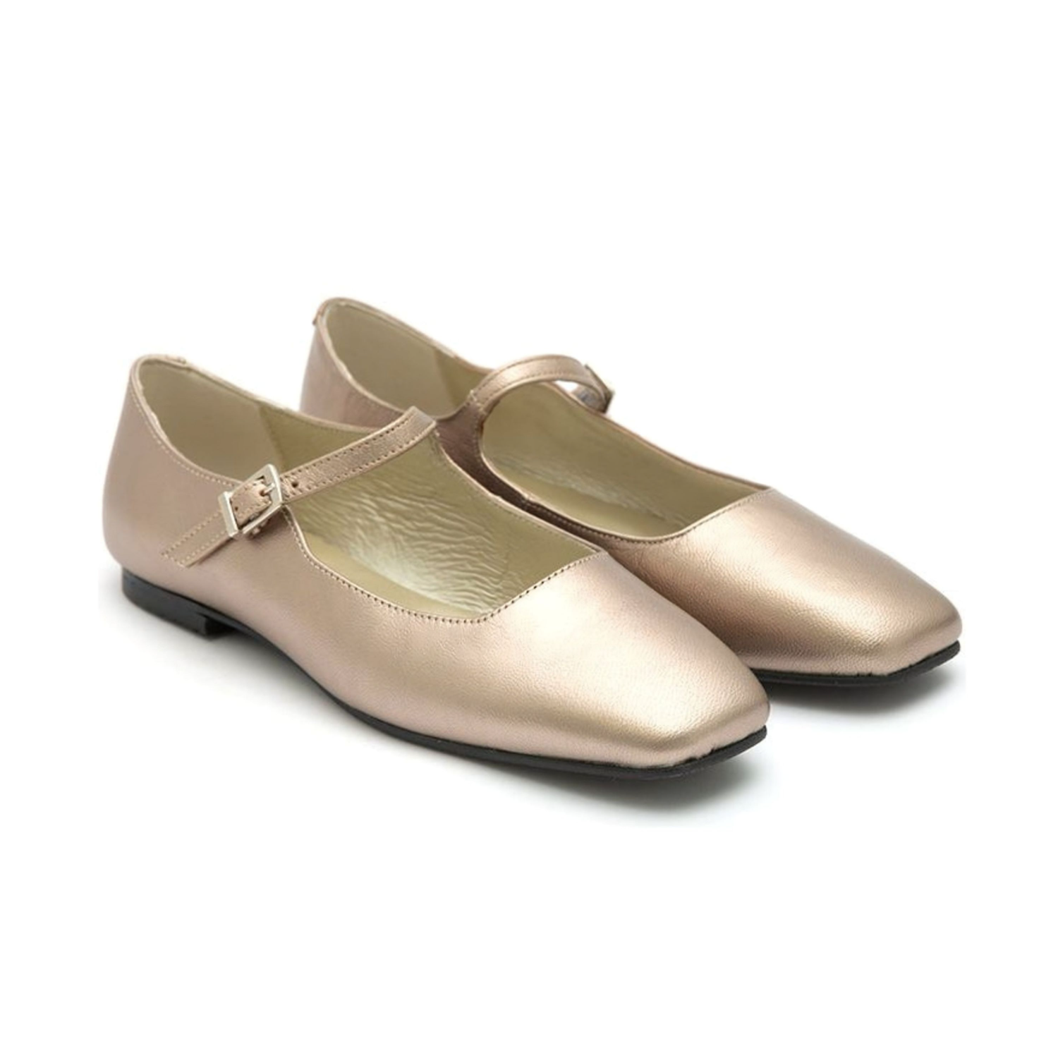 Ellie Square Toe Mary Jane - Light Gold