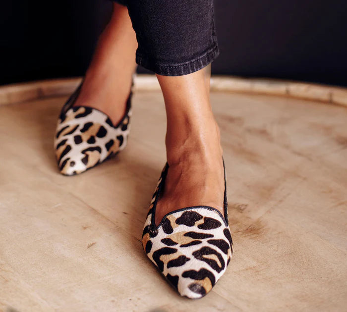 Pointy Loafer Cheetah Calf Hair
