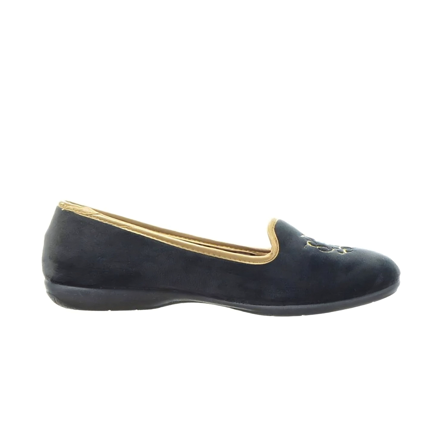 Royal Embroidered Slipper - Dark Gray