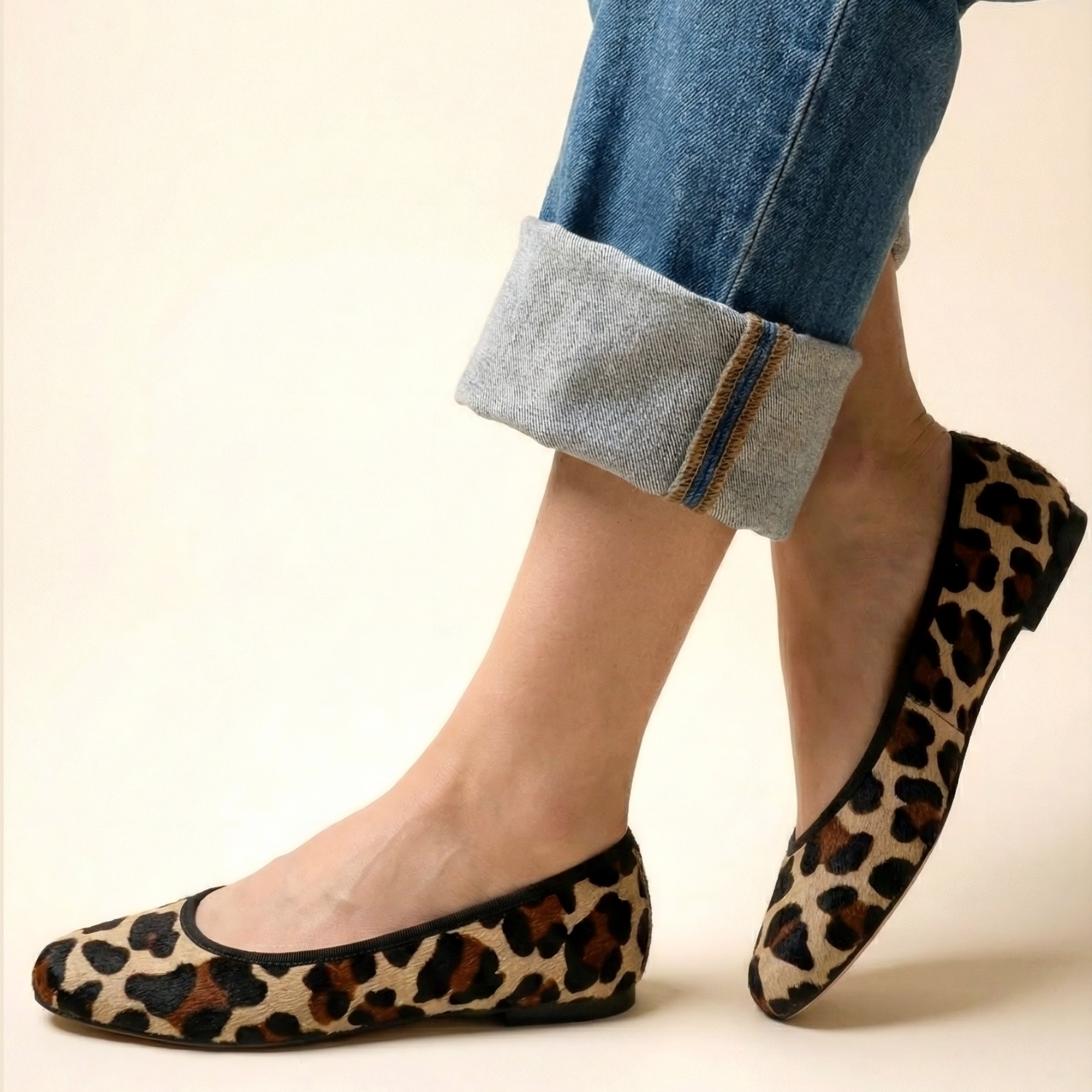 Sandrine Ballet Flat - Cheetah Black