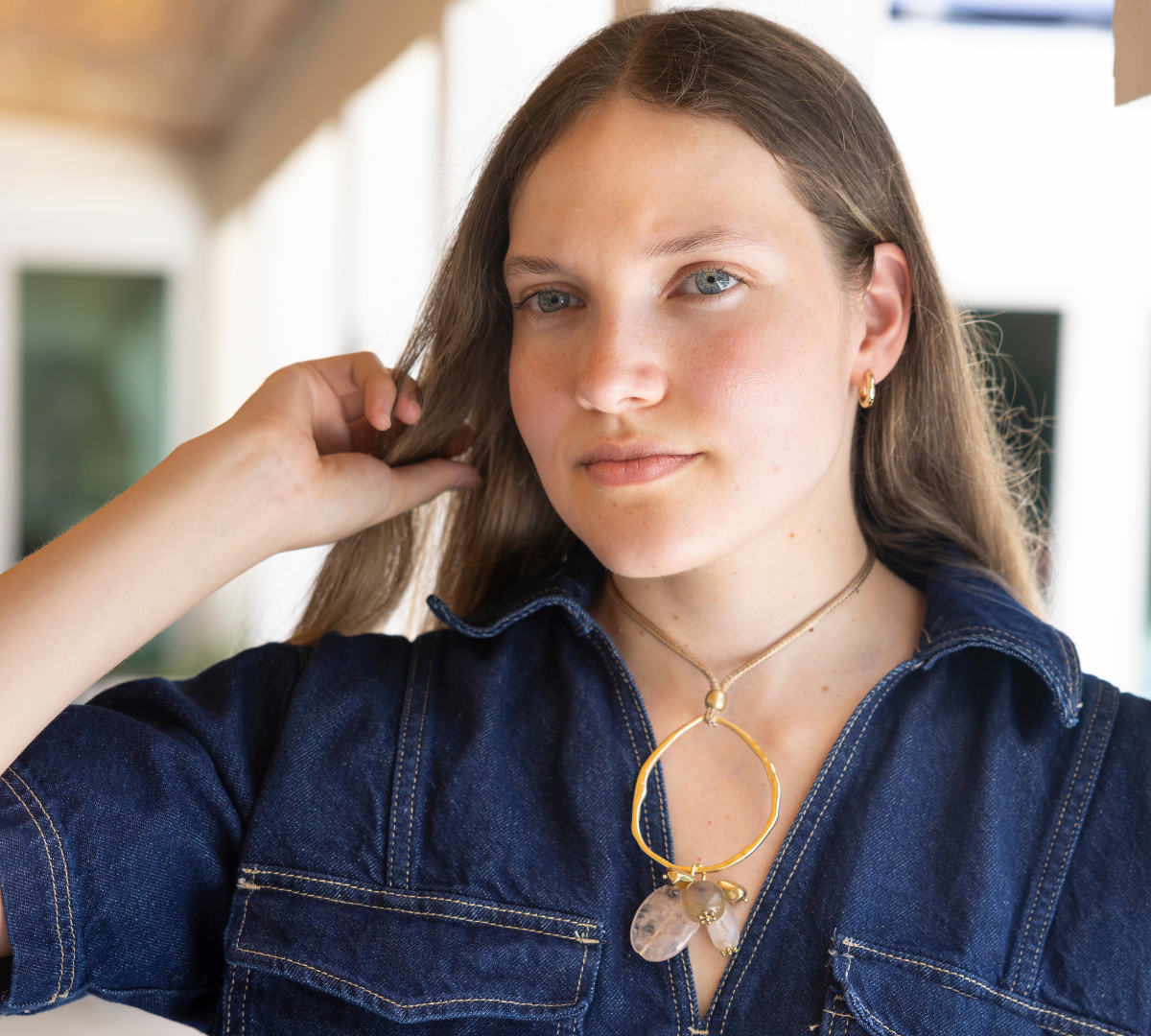 Luna Camel Long Necklace