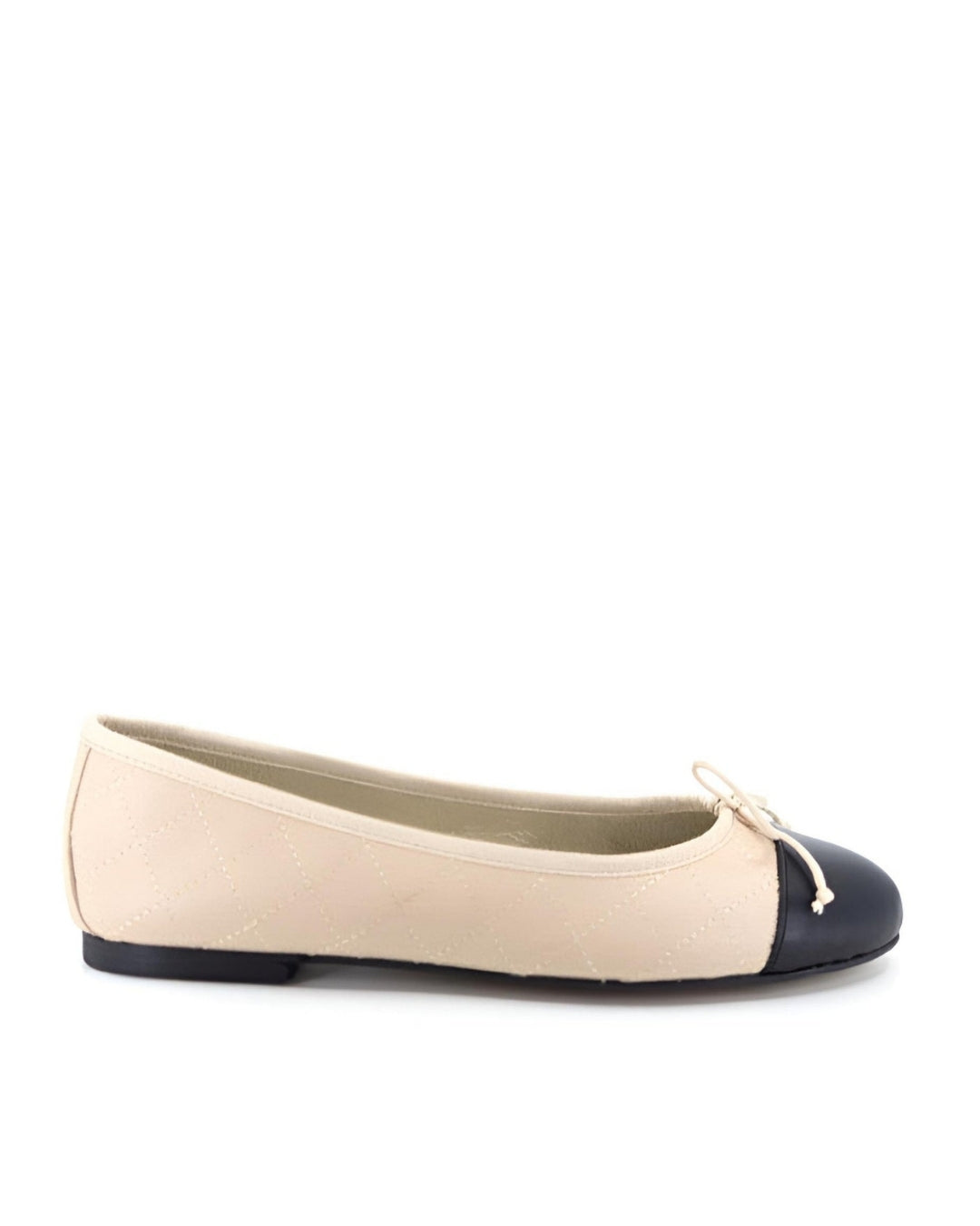 Chester Beige with Leather Black Toe