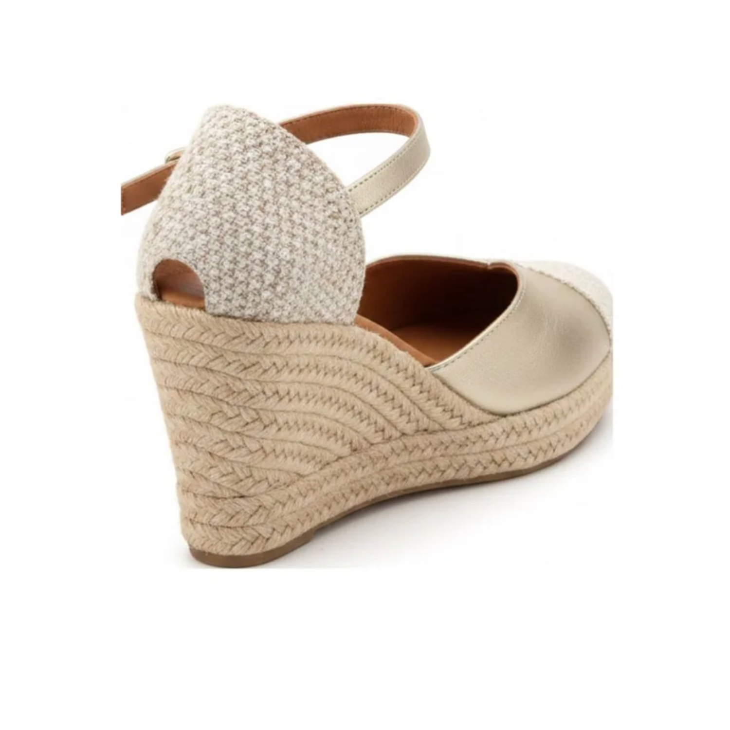 Jimena High Strap Gold-Linen