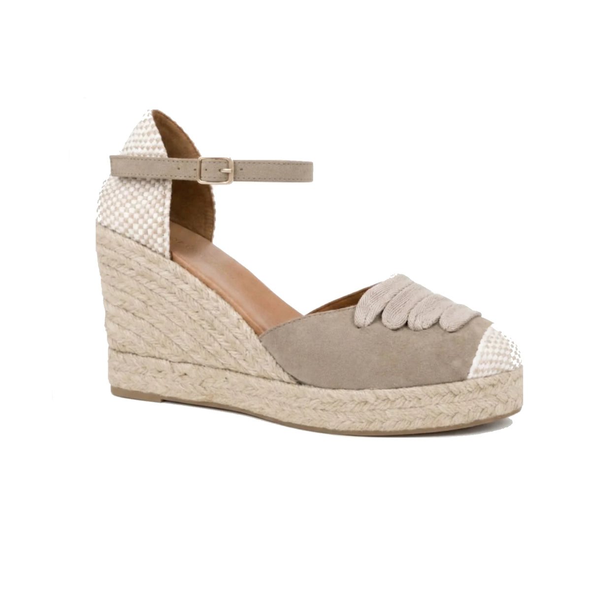 Jimena High Strap Taupe Laced