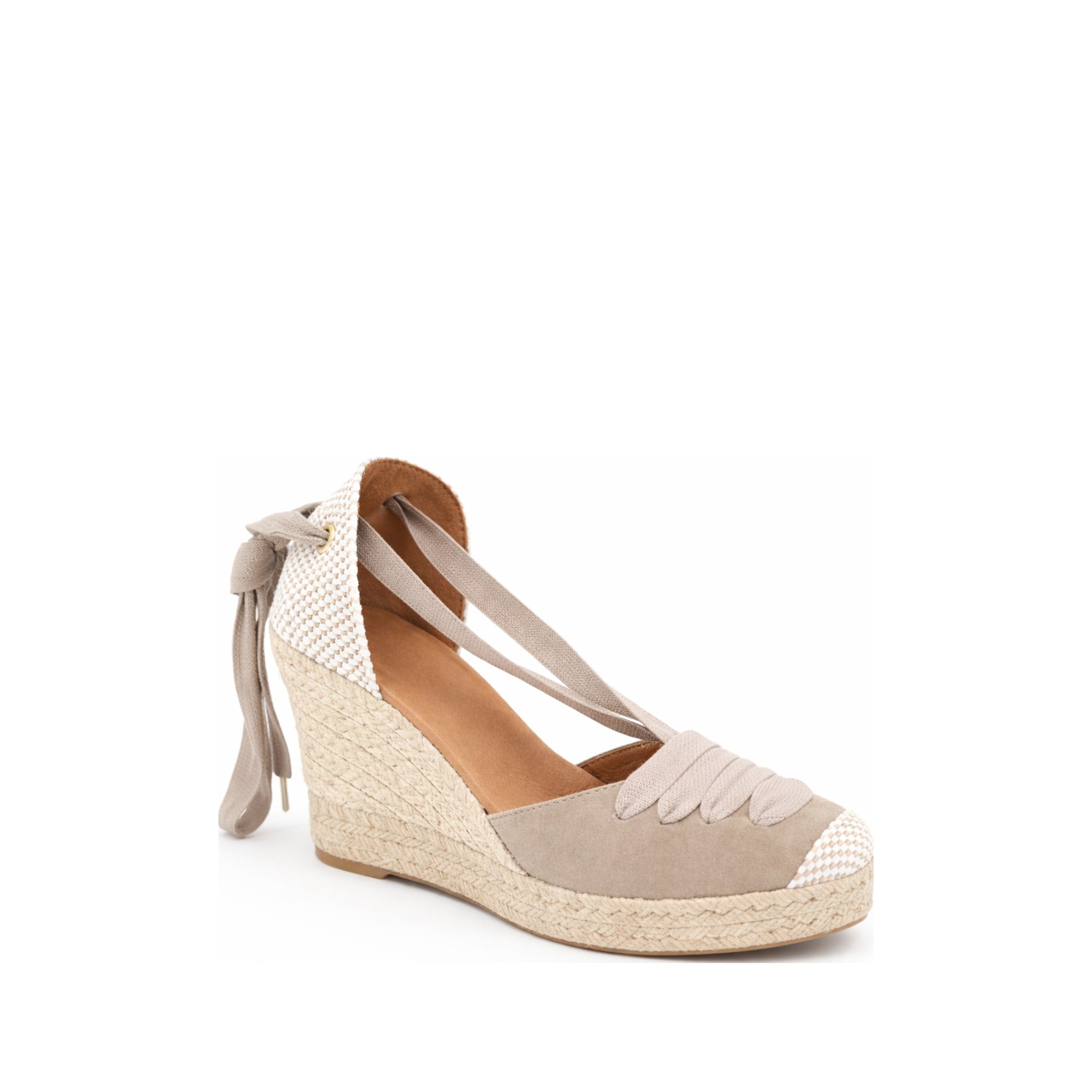 Jimena High Laces Taupe-Laced