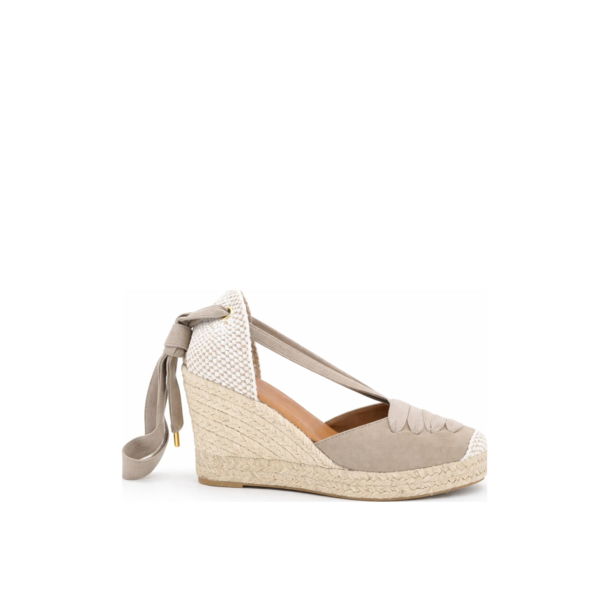 Jimena High Laces Taupe-Laced
