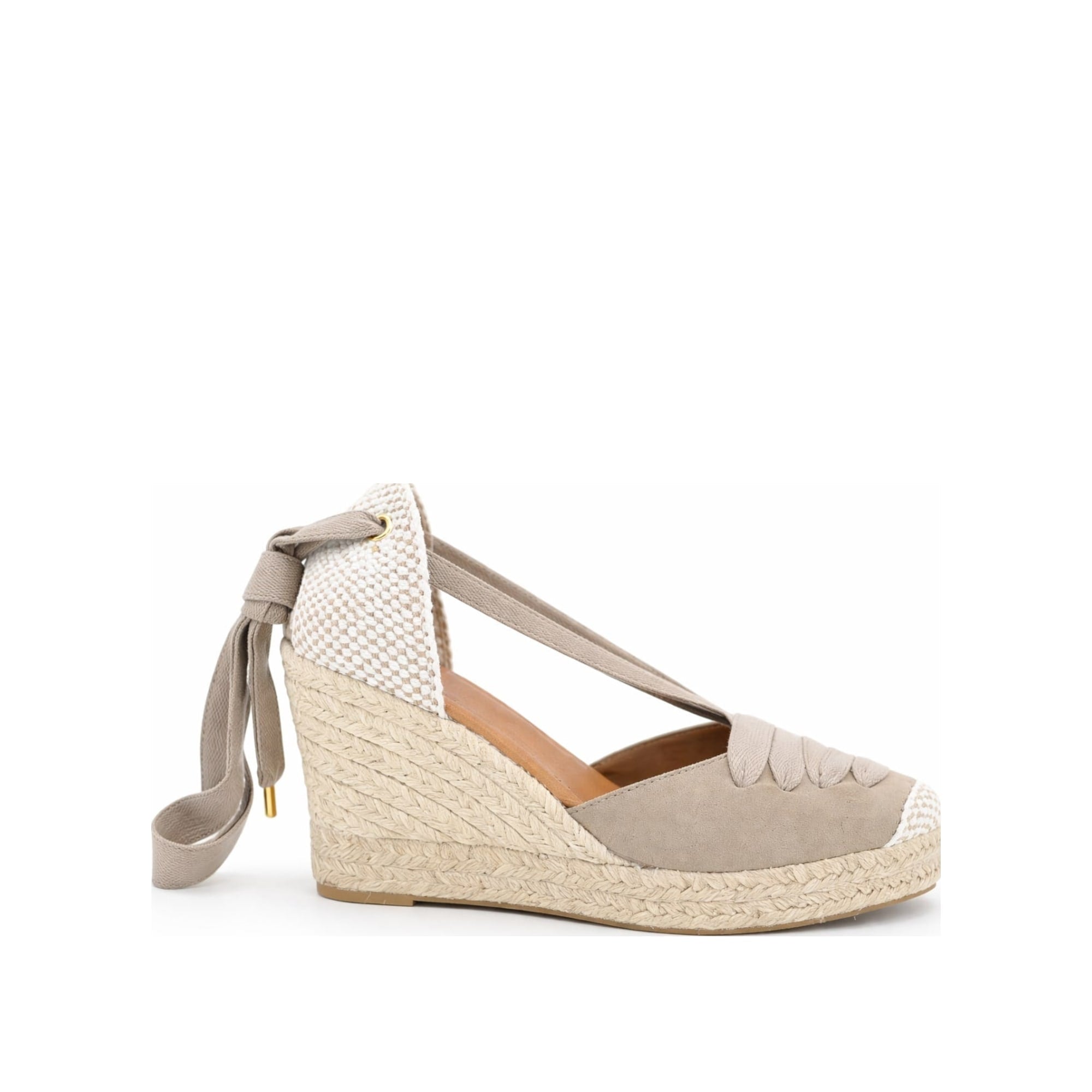 Jimena High Laces Taupe Laced