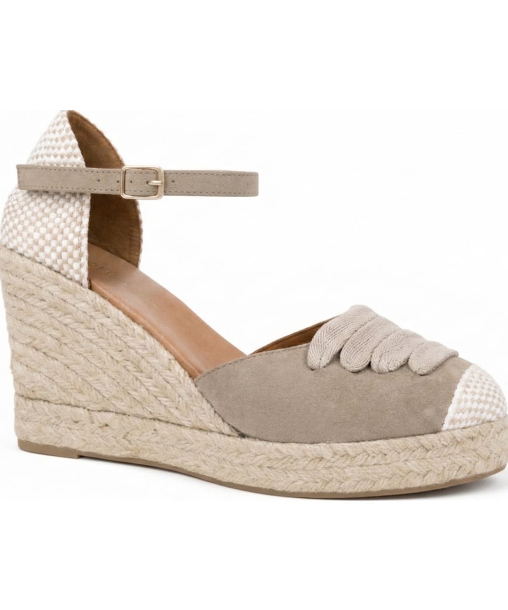 Jimena High Strap Taupe Laced