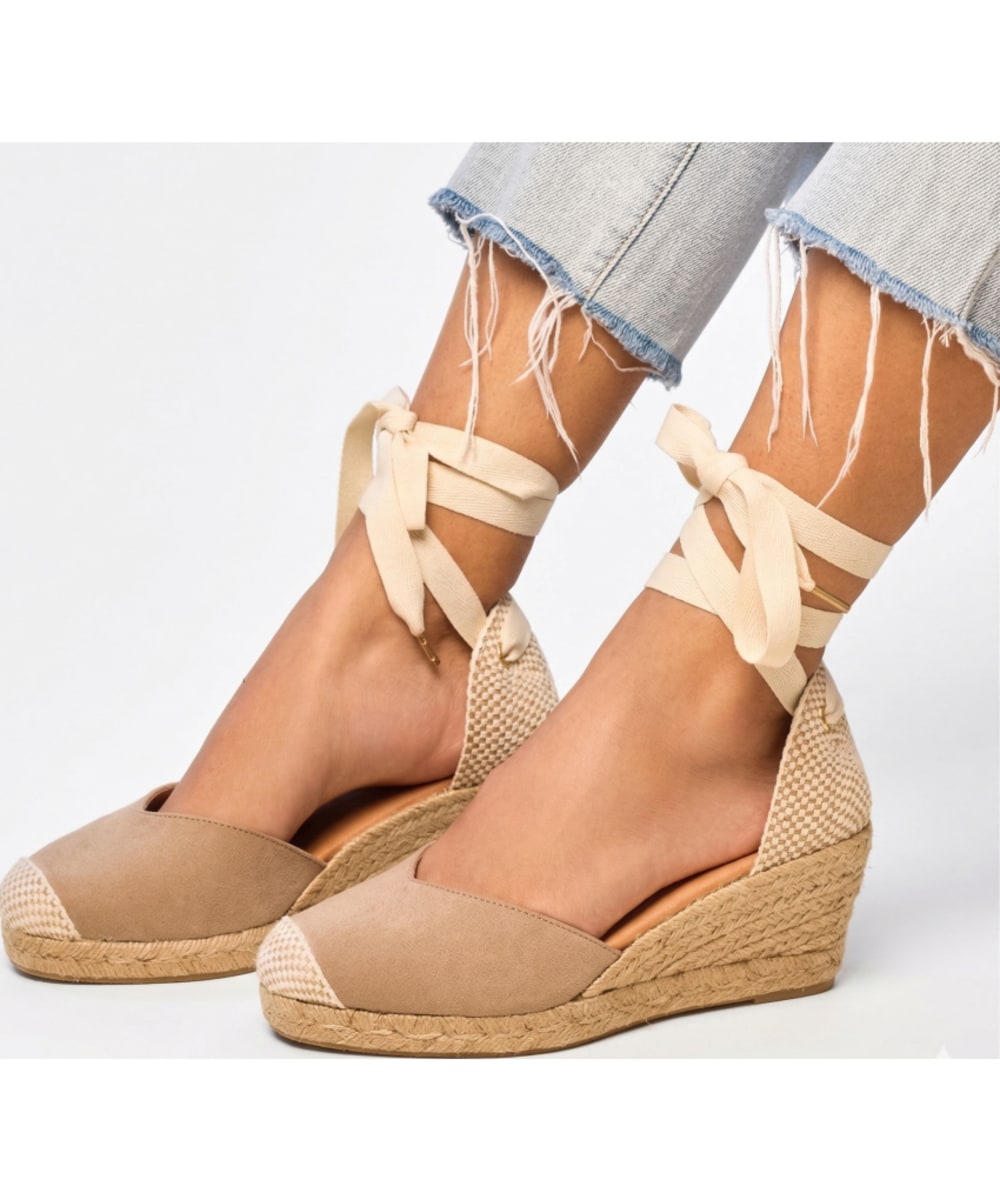 Jimena Mid Laces Taupe