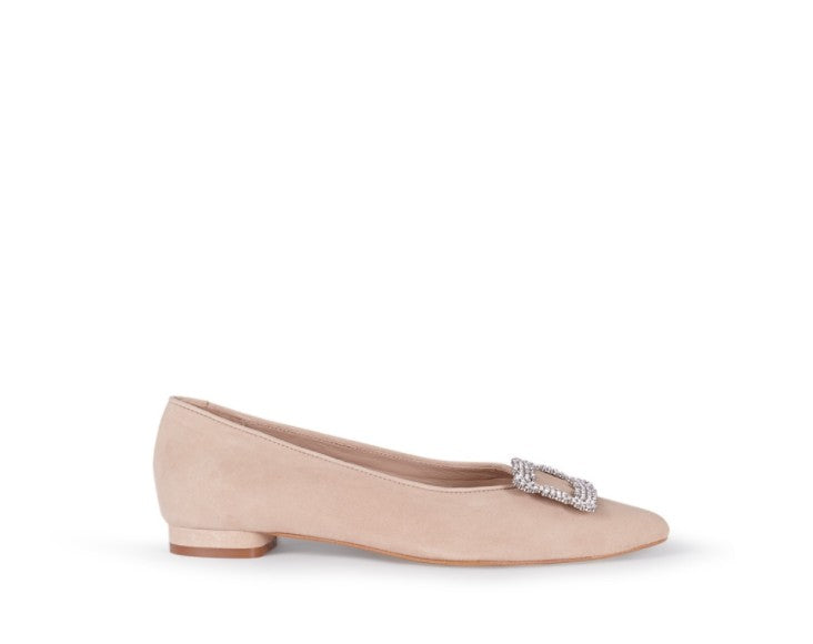 Tiara Pointy Camel Suede