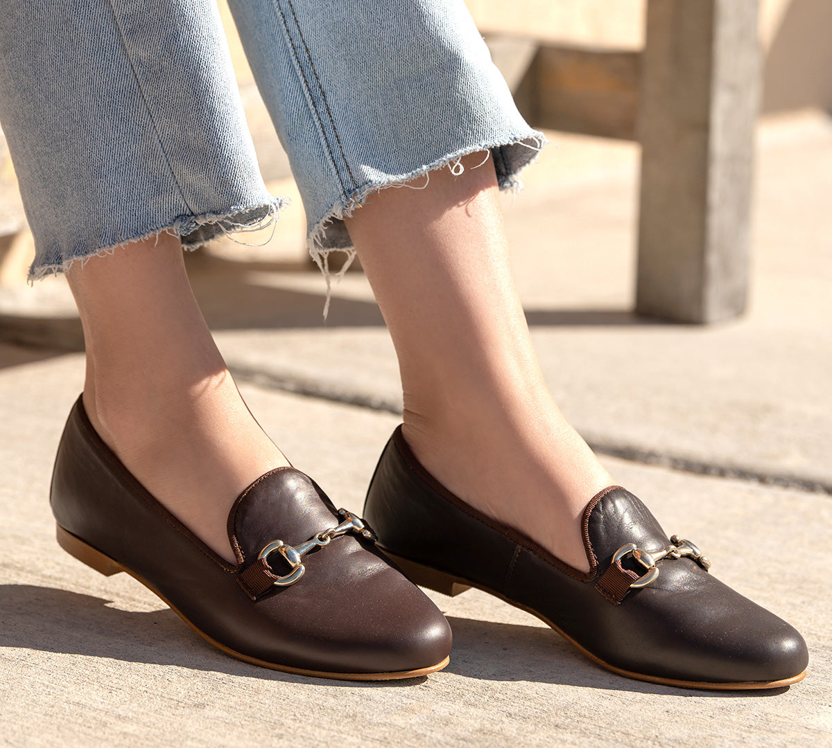 Chocolate Loafer with Chain