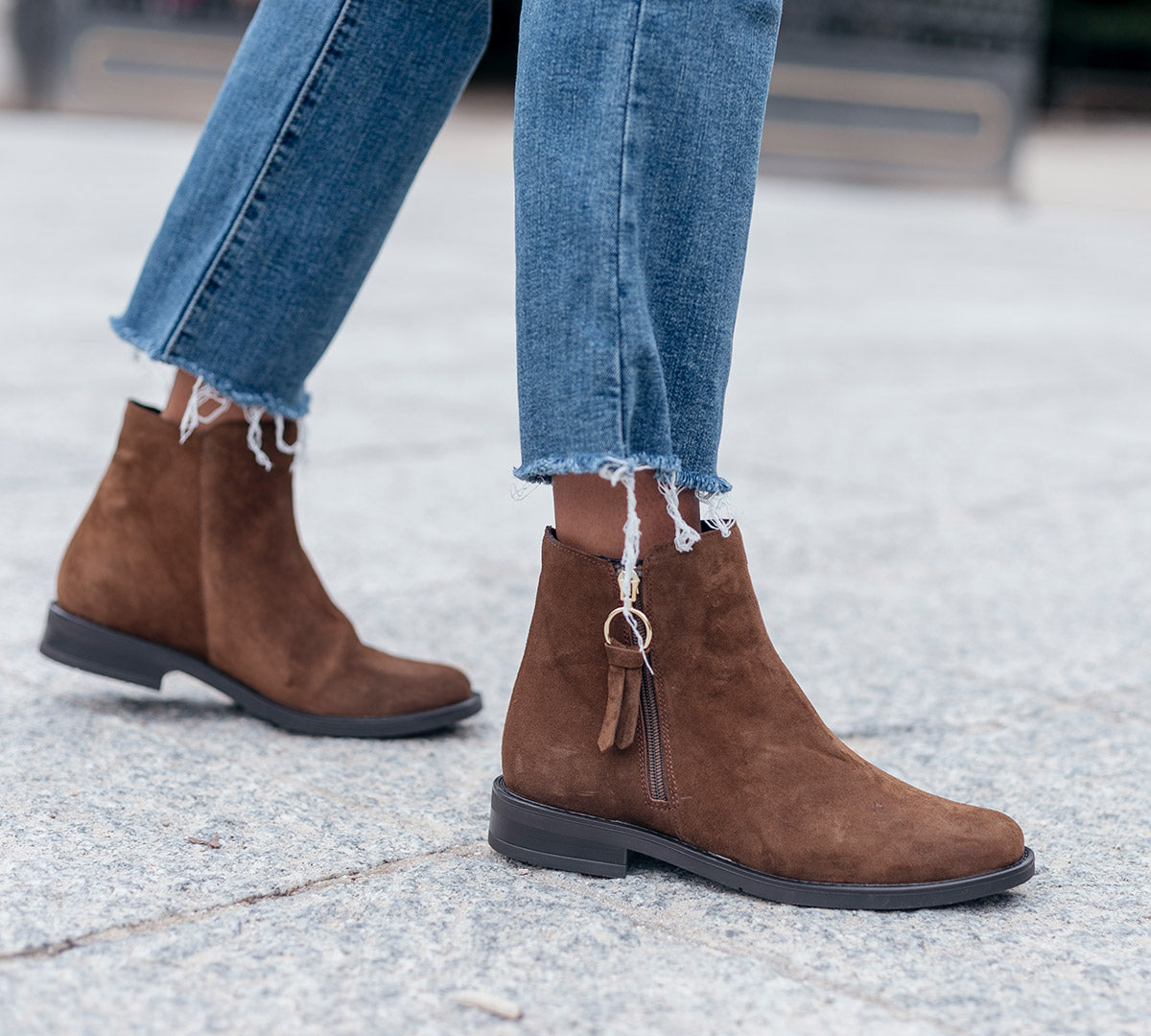 Cottage Chestnut Suede Bootie