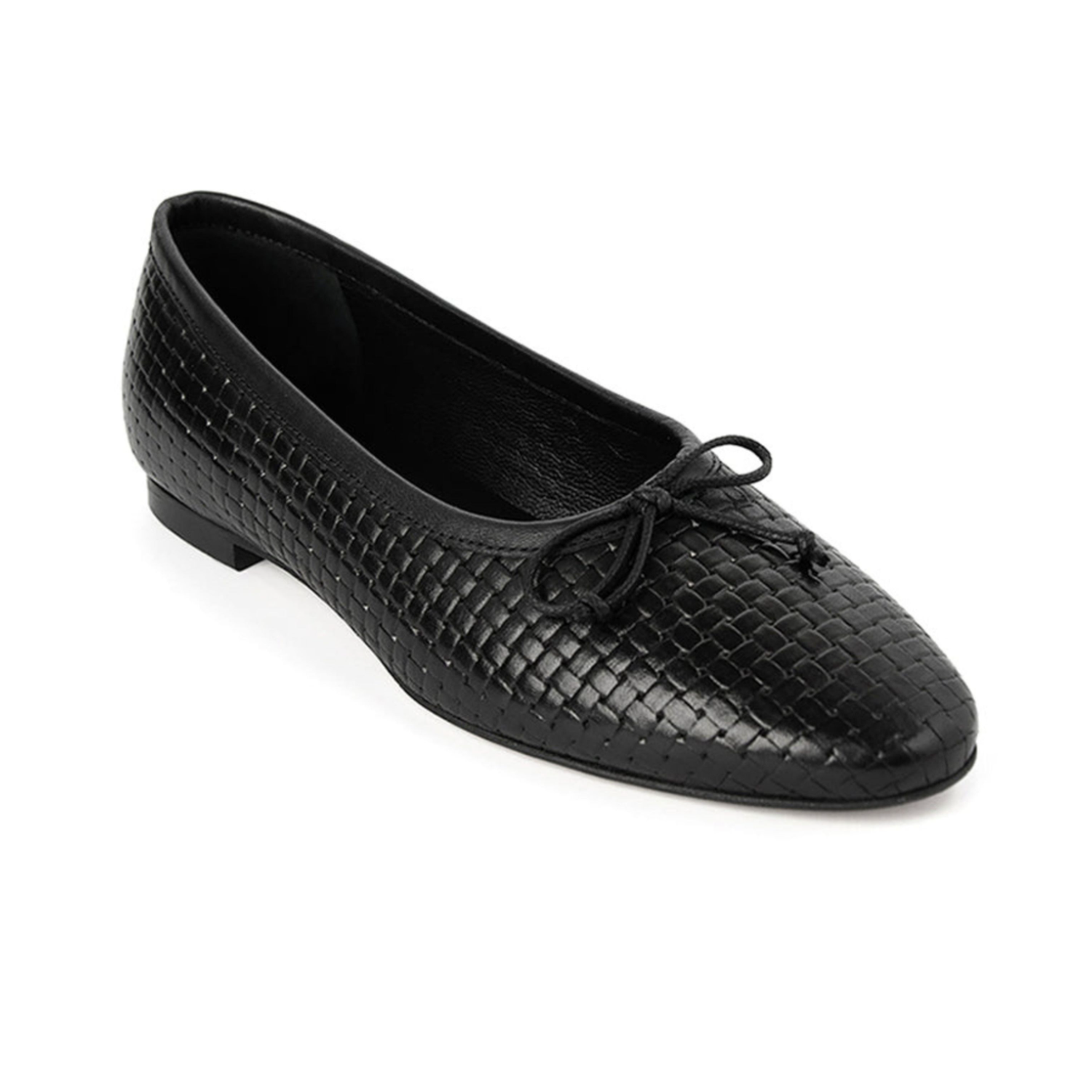 Amelie Weave Ballet Flat - Black