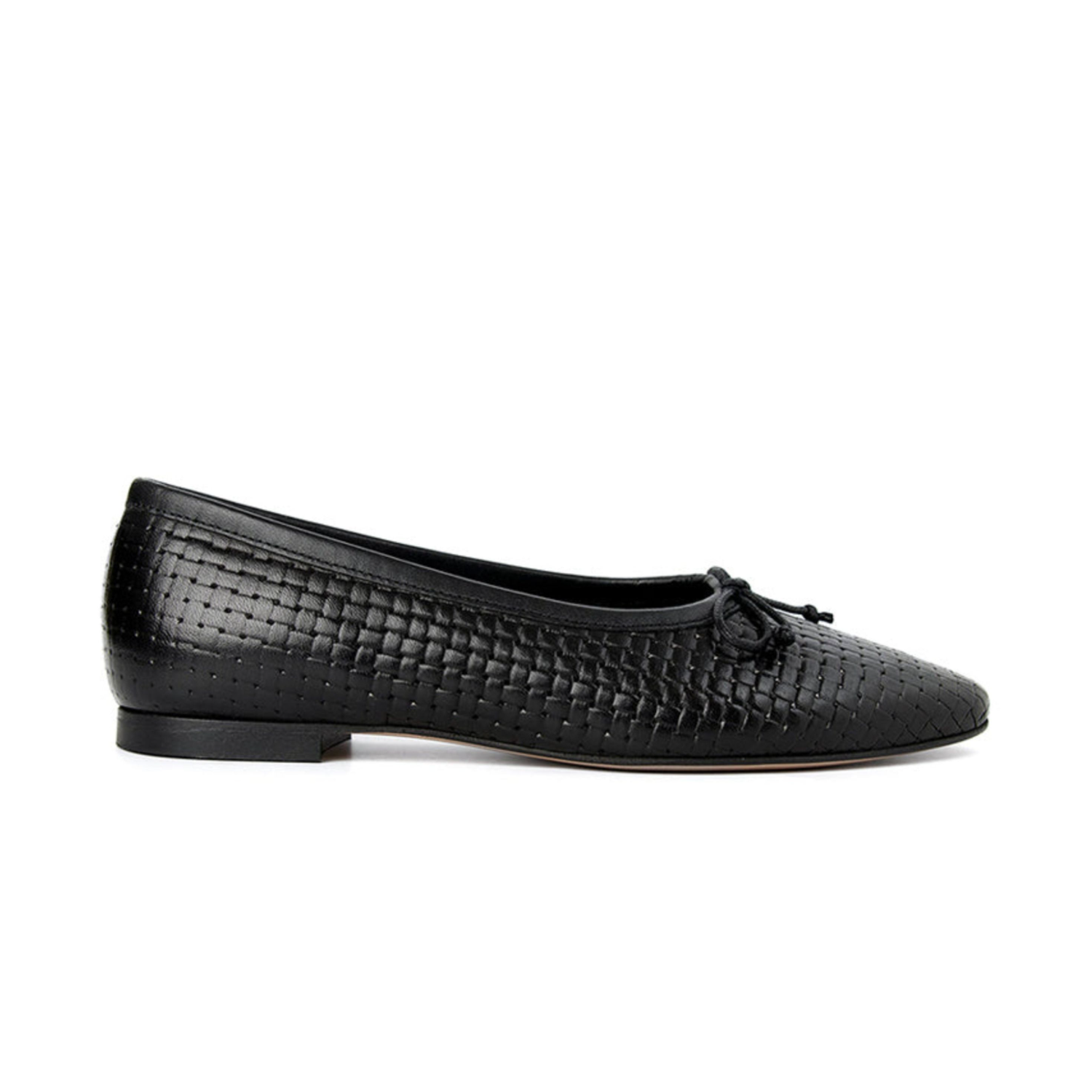 Amelie Weave Ballet Flat - Black