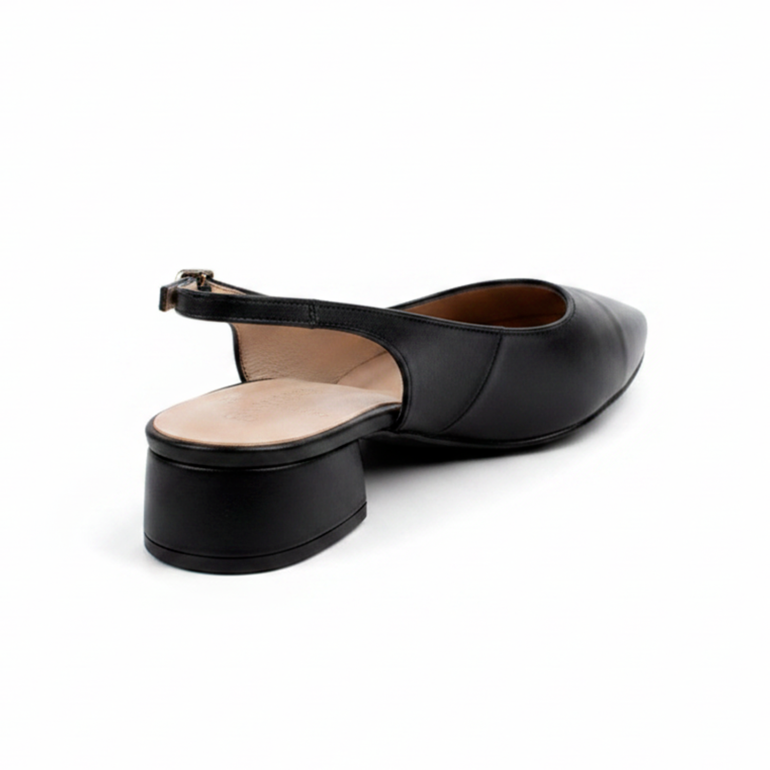 Berta Slingback - Black Patent Toe
