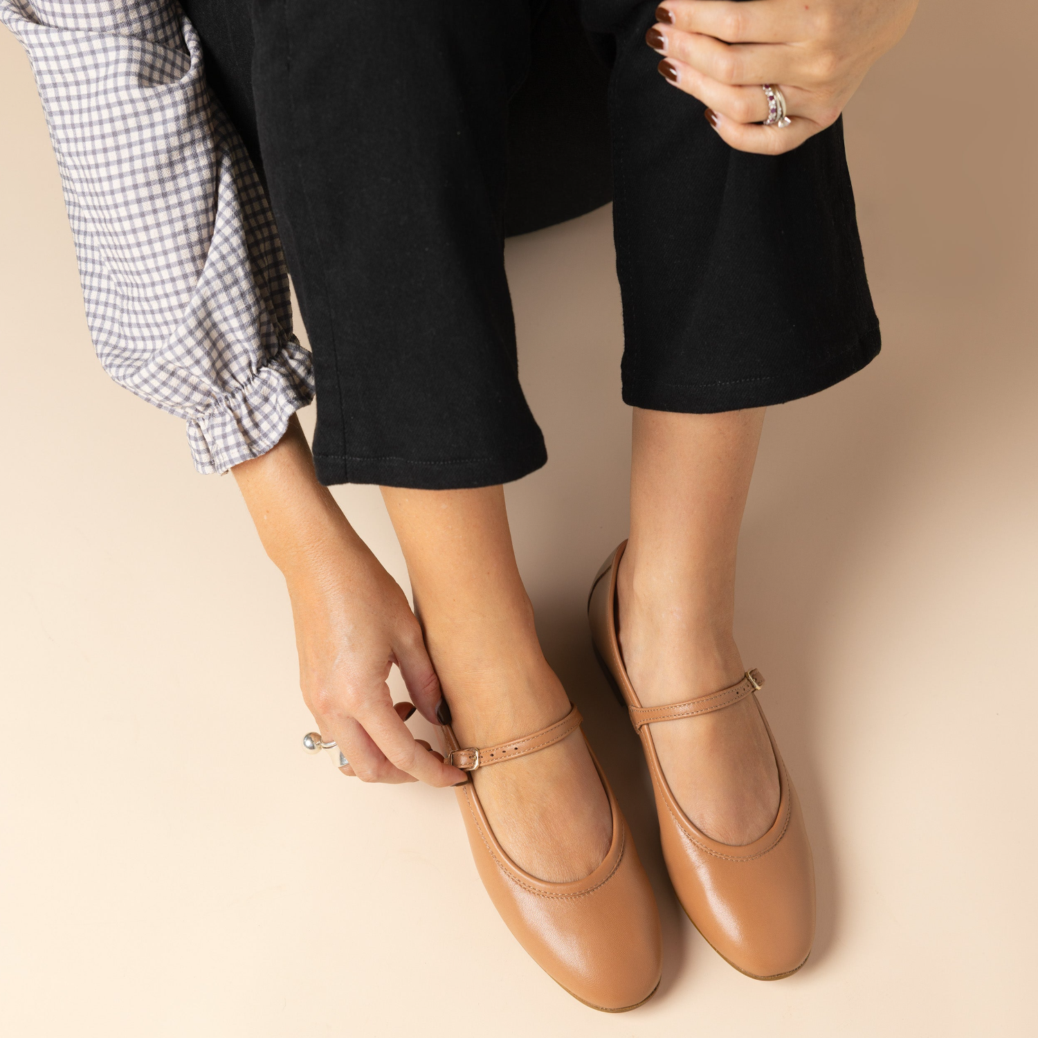 Boheme Mary Jane Flat - Caramel