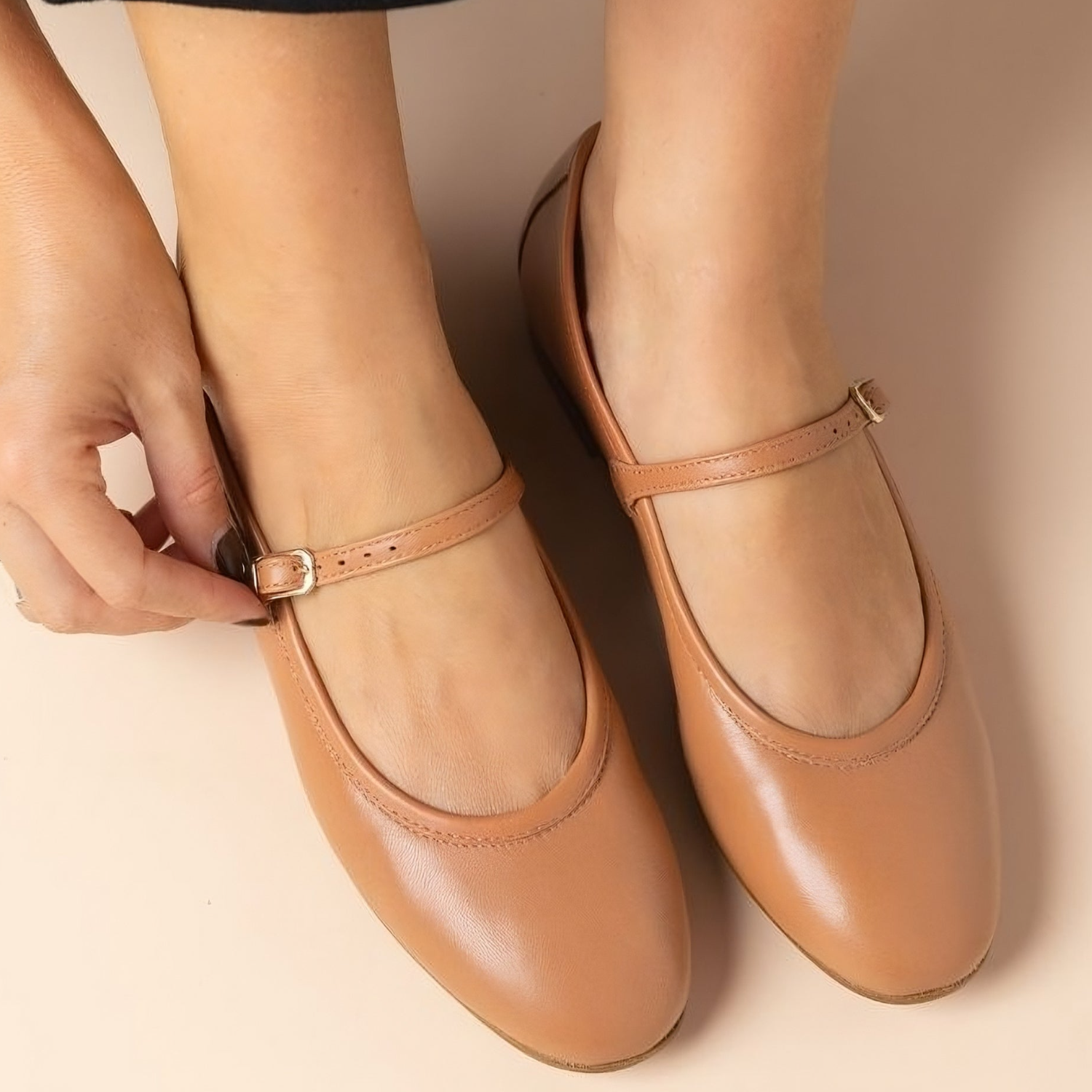 Boheme Mary Jane Flat - Caramel