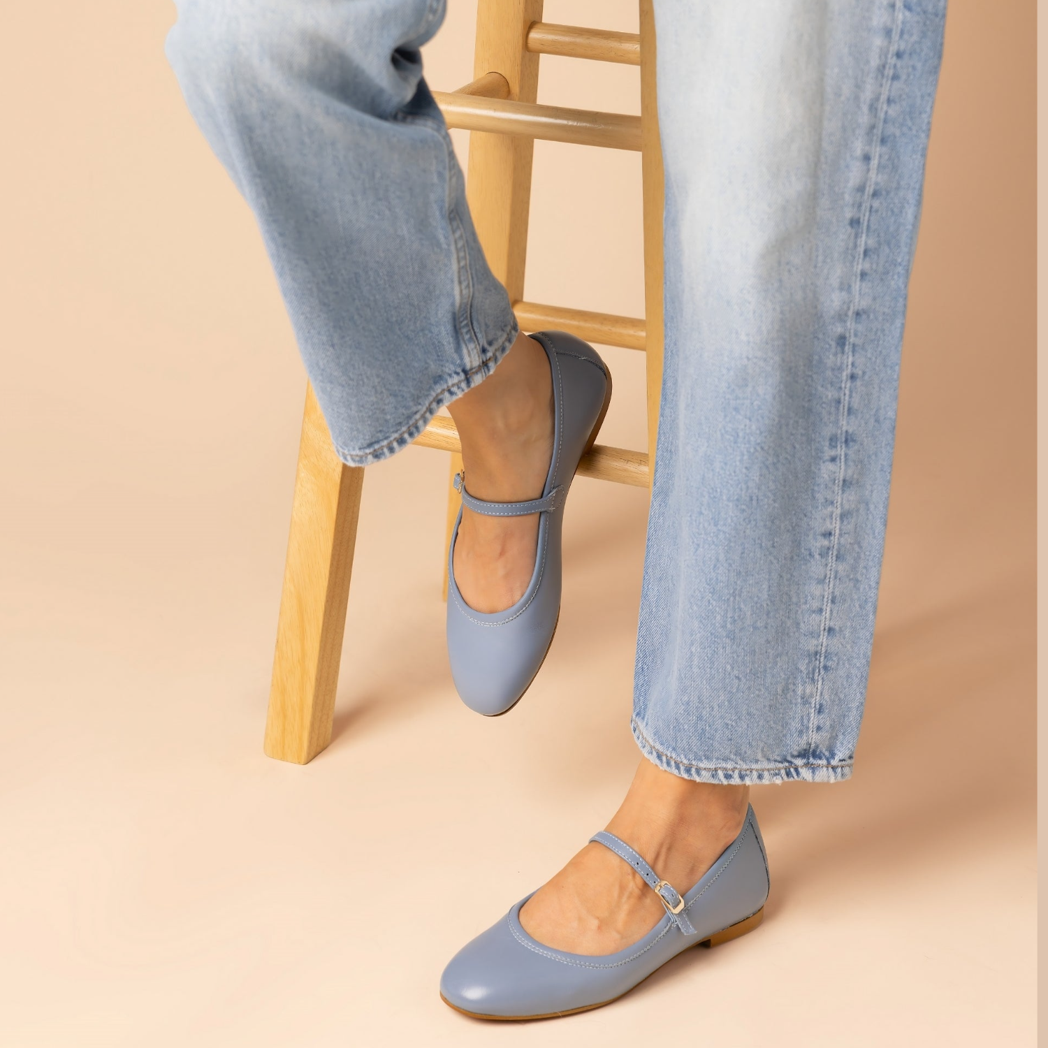 Boheme Mary Jane Flat - Twilight Blue