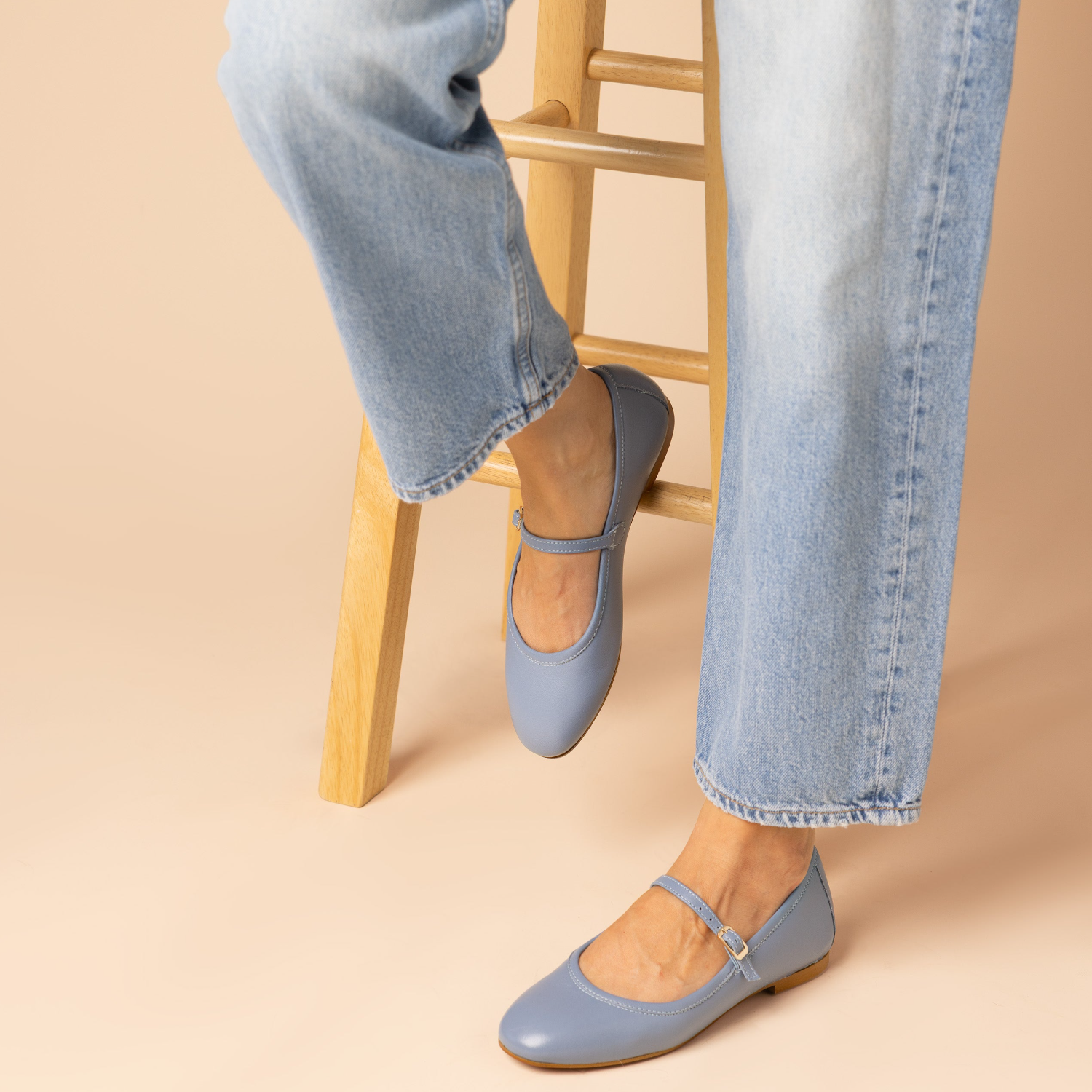 Boheme Mary Jane Flat - Twilight Blue